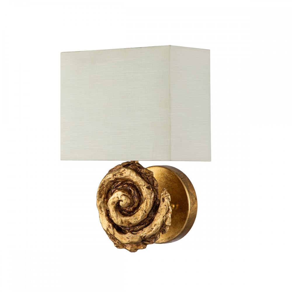 Flambeau Swirl 1 Light Large Wall Light - Gold Leaf