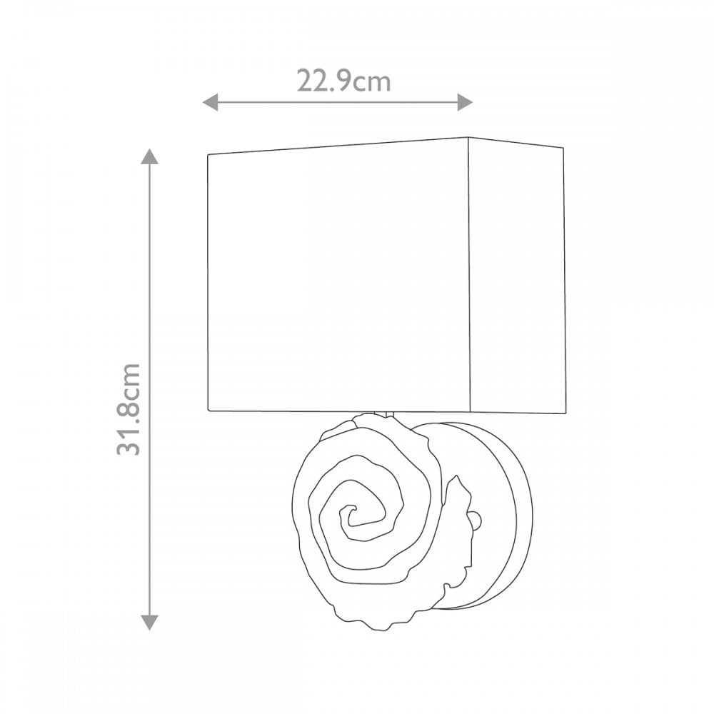 Flambeau Swirl 1 Light Large Wall Light - Gold Leaf