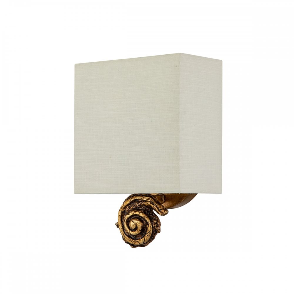 Flambeau Swirl 1 Light Small Wall Light - Gold Leaf