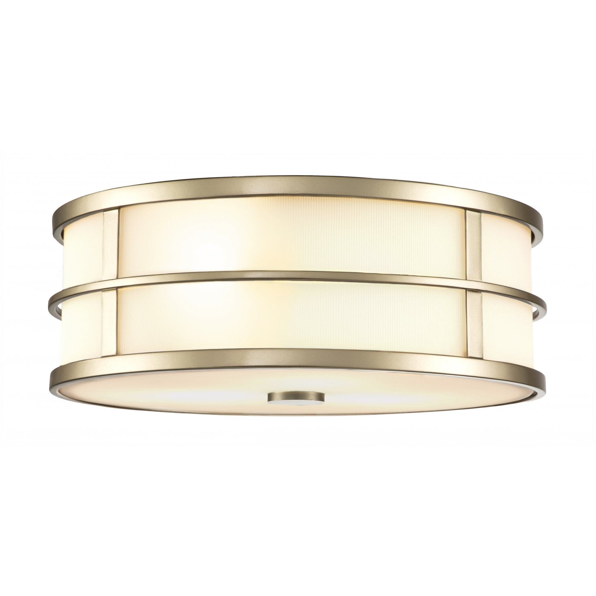 Feiss Fusion 3 Light Flush Mount - Painted Natural Brass