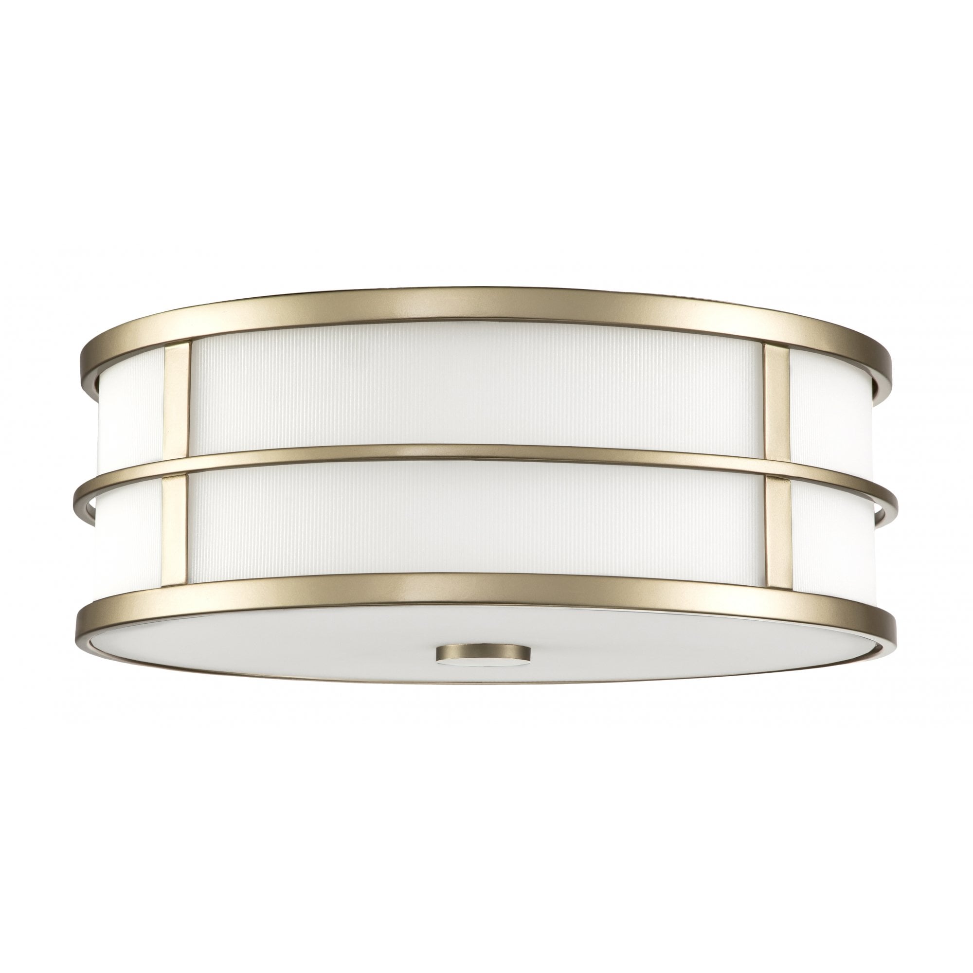 Feiss Fusion 3 Light Flush Mount - Painted Natural Brass
