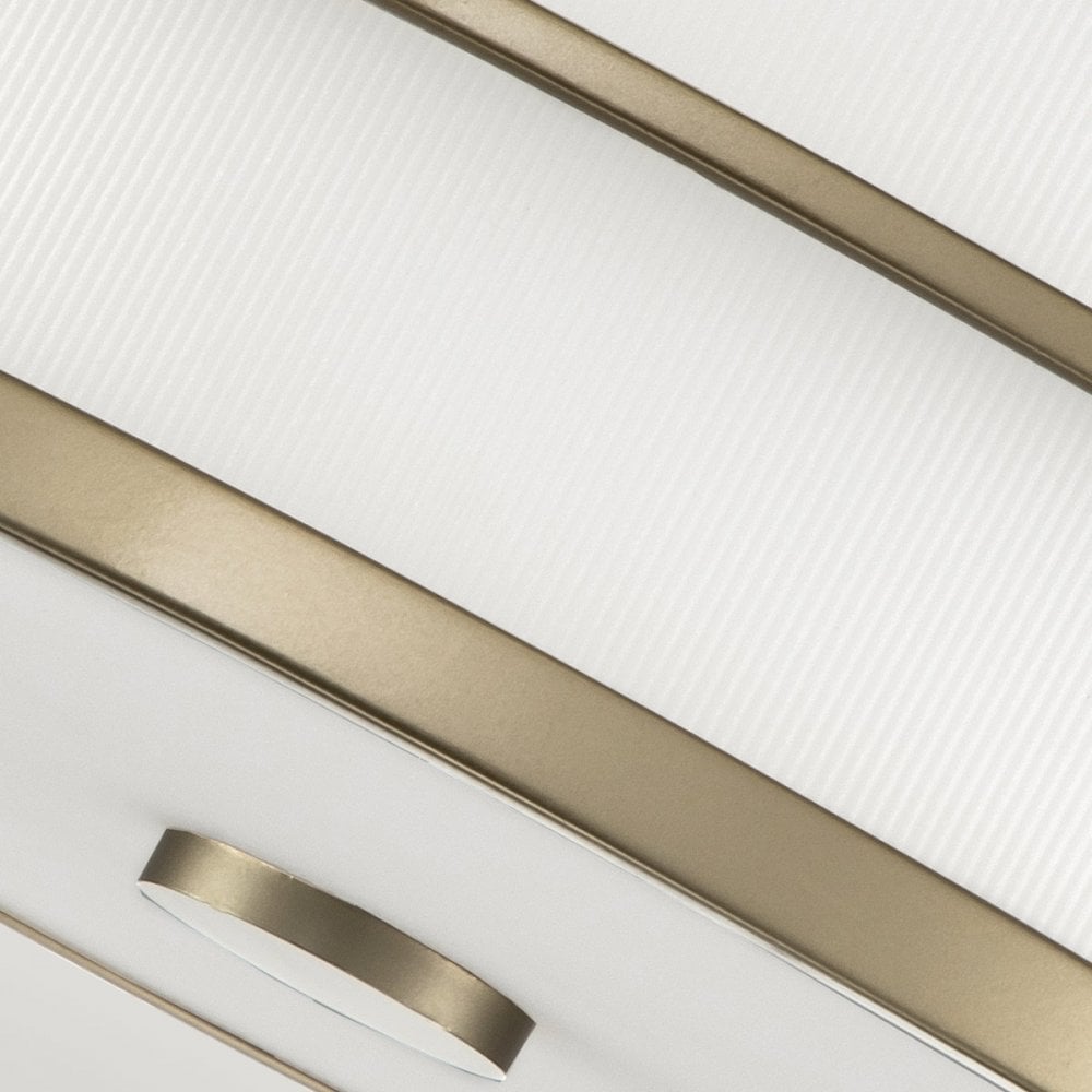 Feiss Fusion 3 Light Flush Mount - Painted Natural Brass