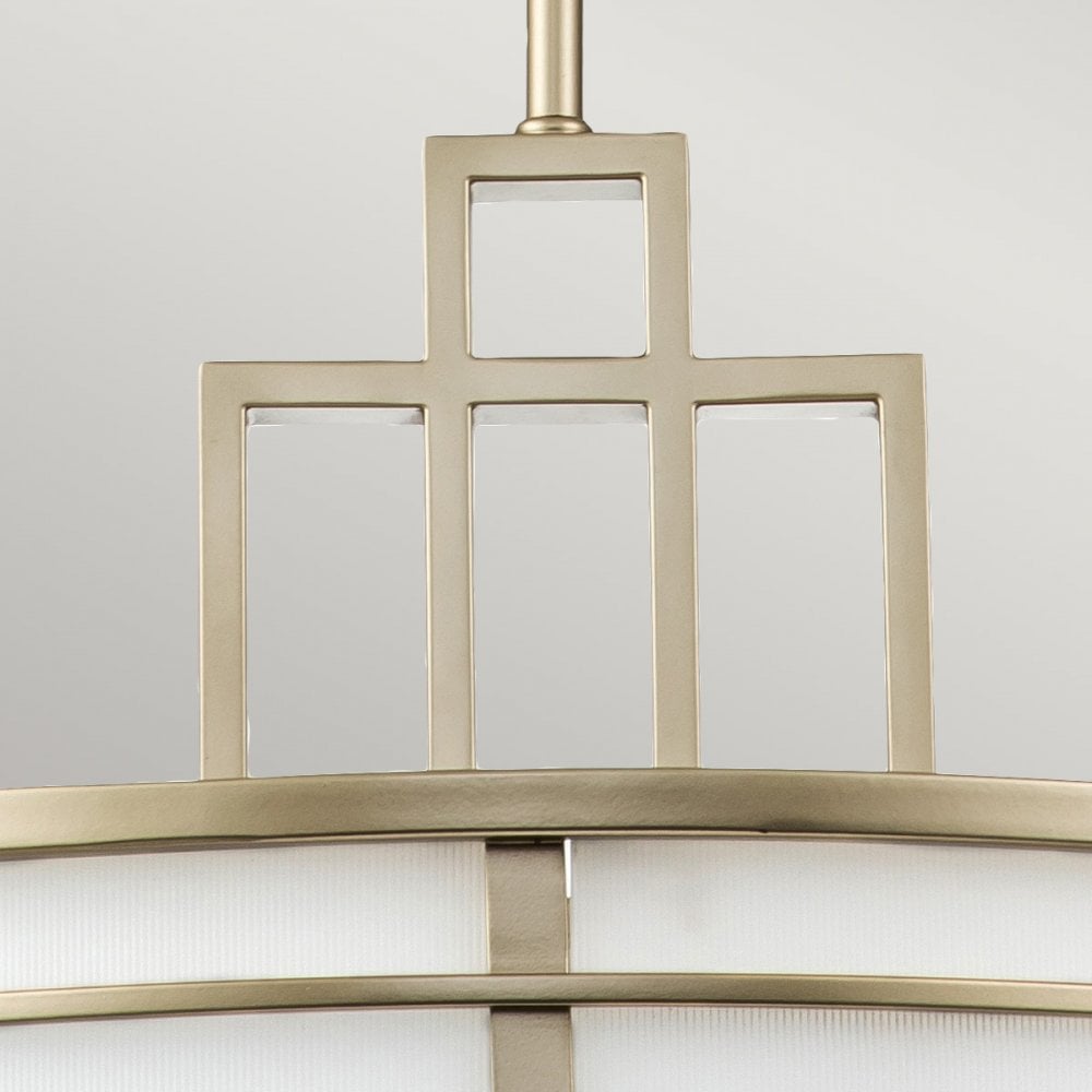 Feiss Fusion 3 Light Large Pendant - Painted Natural Brass