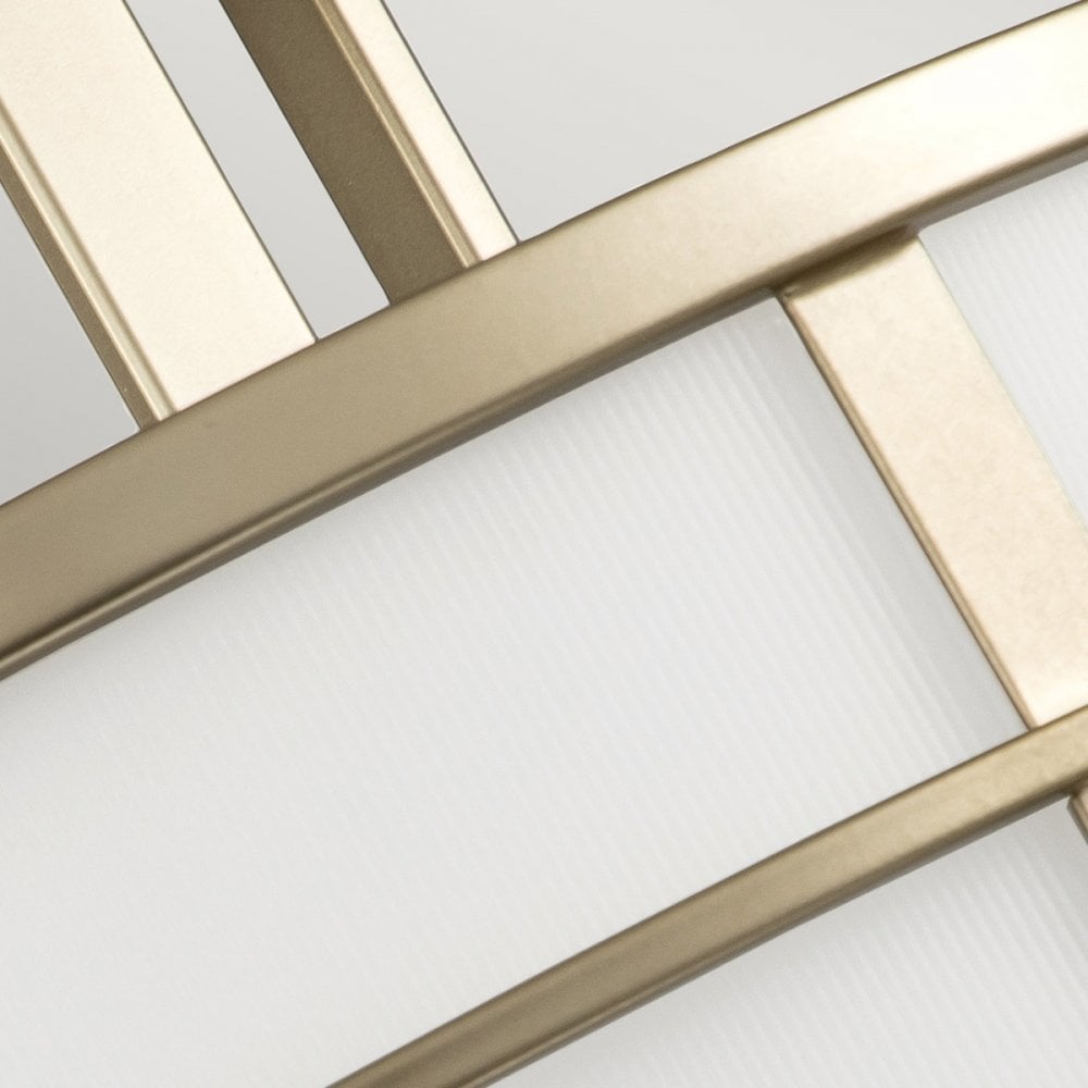 Feiss Fusion 3 Light Semi-Flush Mount - Painted Natural Brass