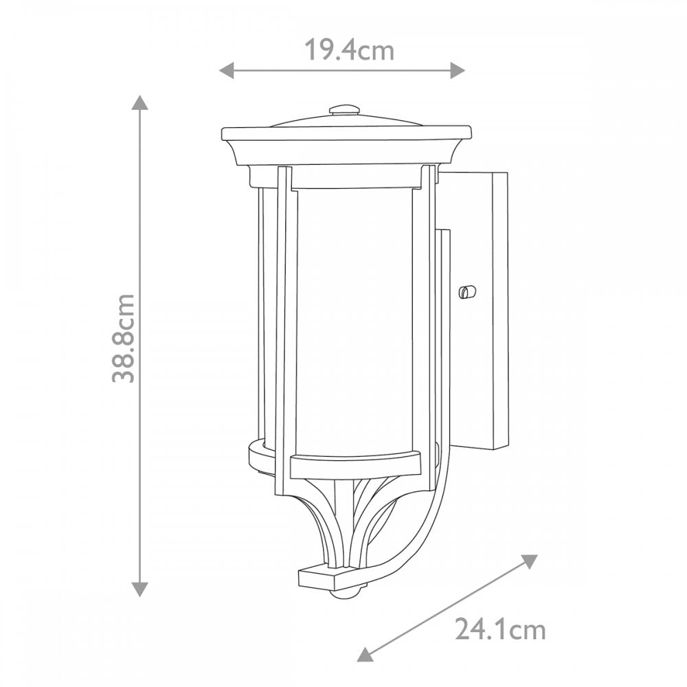 Feiss Merrill 1 Light Small Wall Lantern - Black