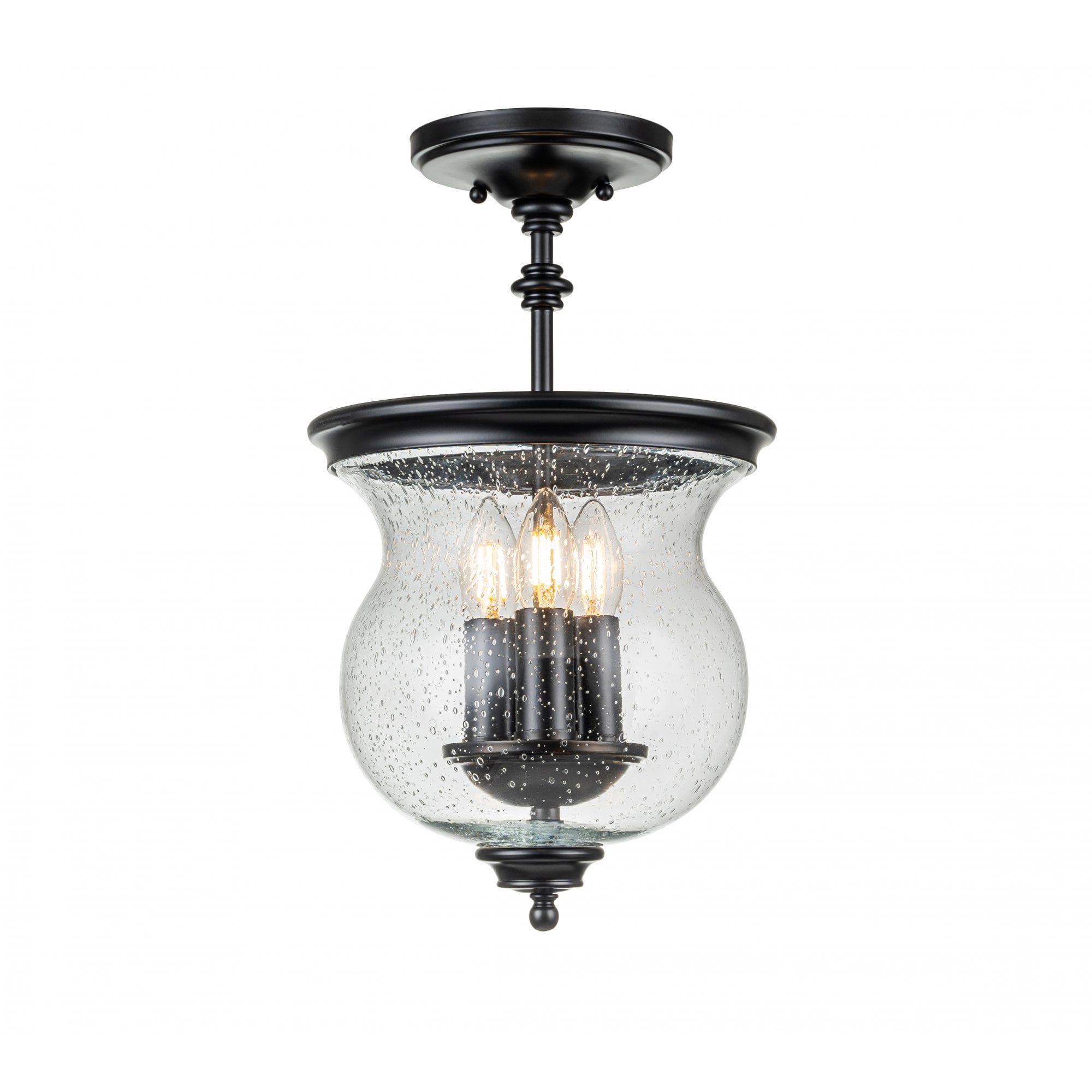 Feiss Pickering Lane 3 Light Semi-Flush - Black
