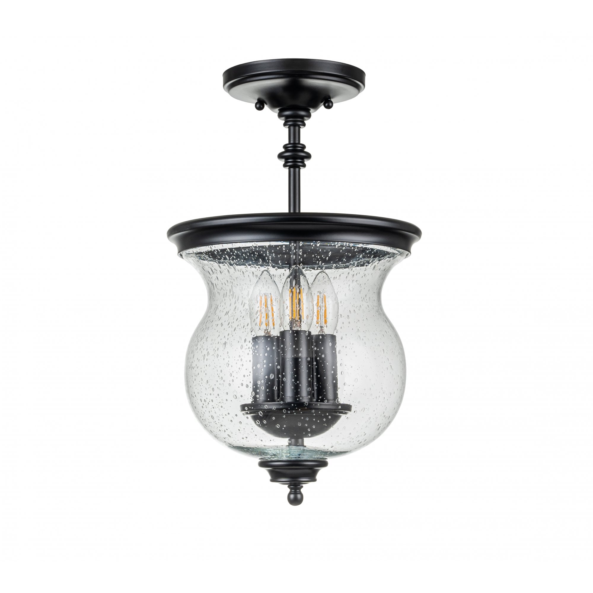 Feiss Pickering Lane 3 Light Semi-Flush - Black