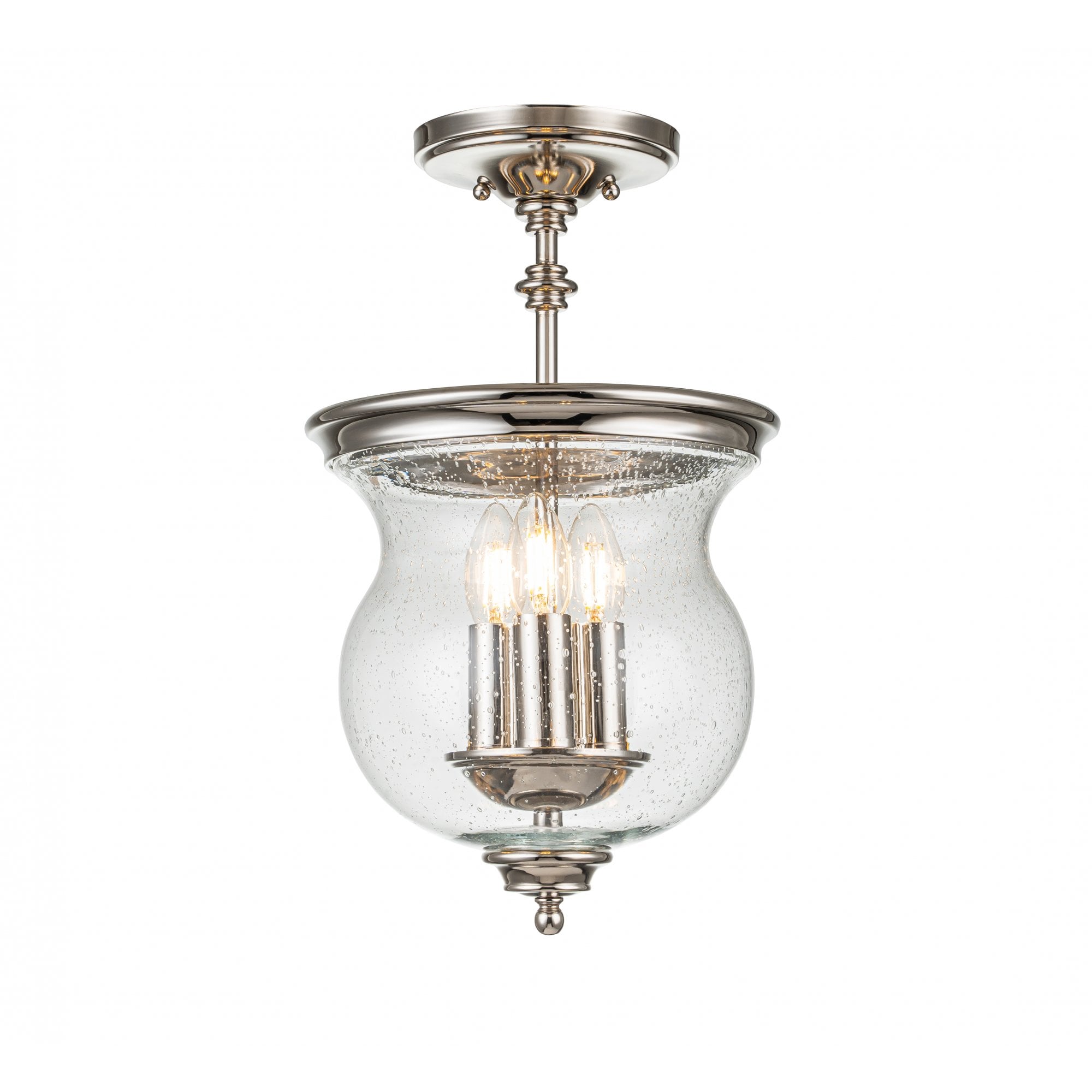 Feiss Pickering Lane 3 Light Semi-Flush - Polished Nickel
