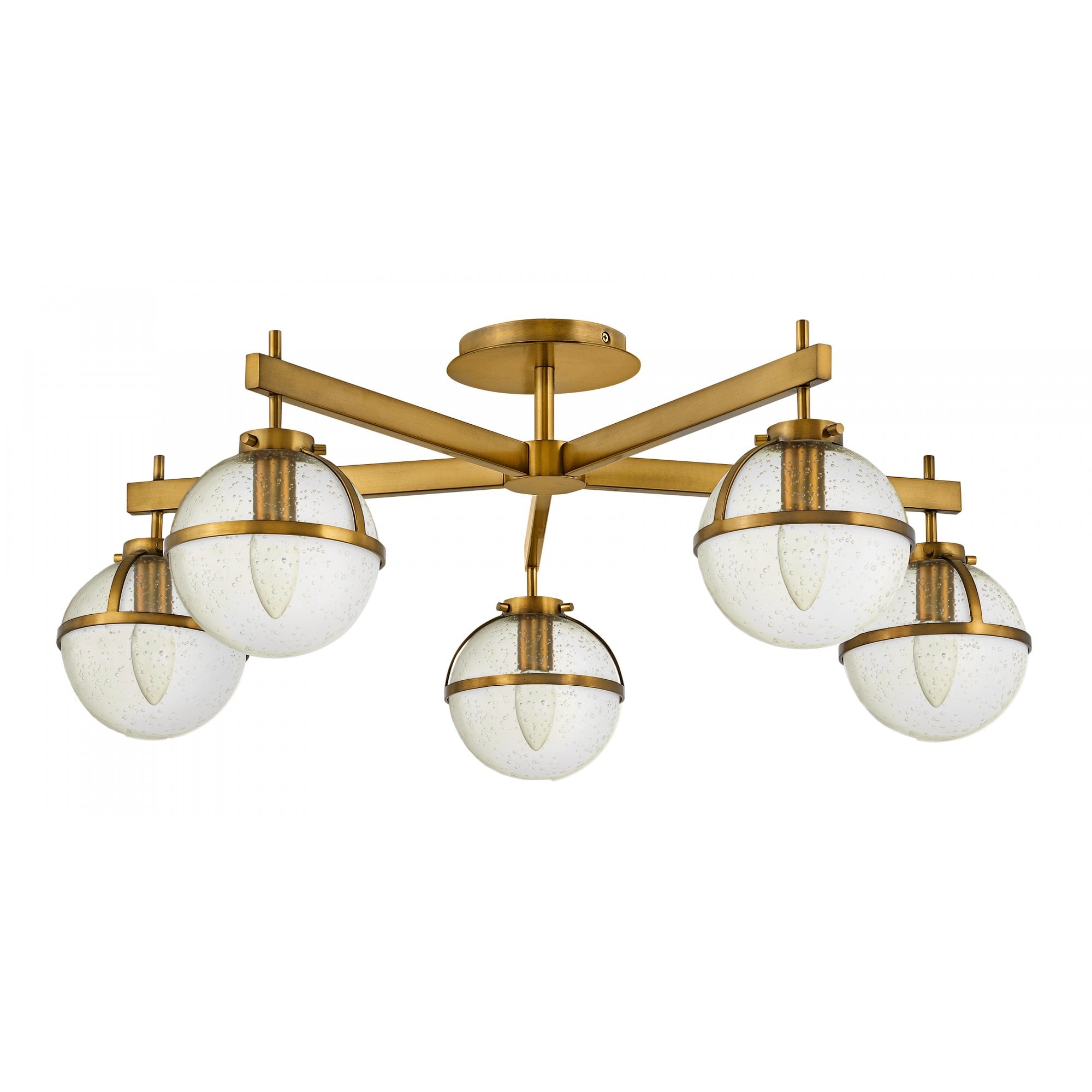 Hinkley Hollis 5 Light Chandelier - Clear - Heitage Brass