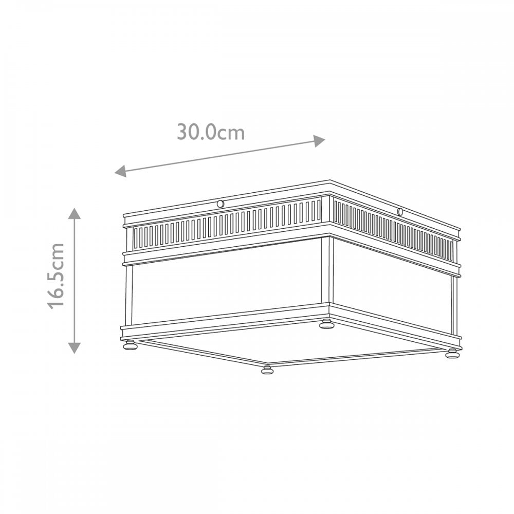 Elstead Holborn 2 Light Flush - Brushed Brass