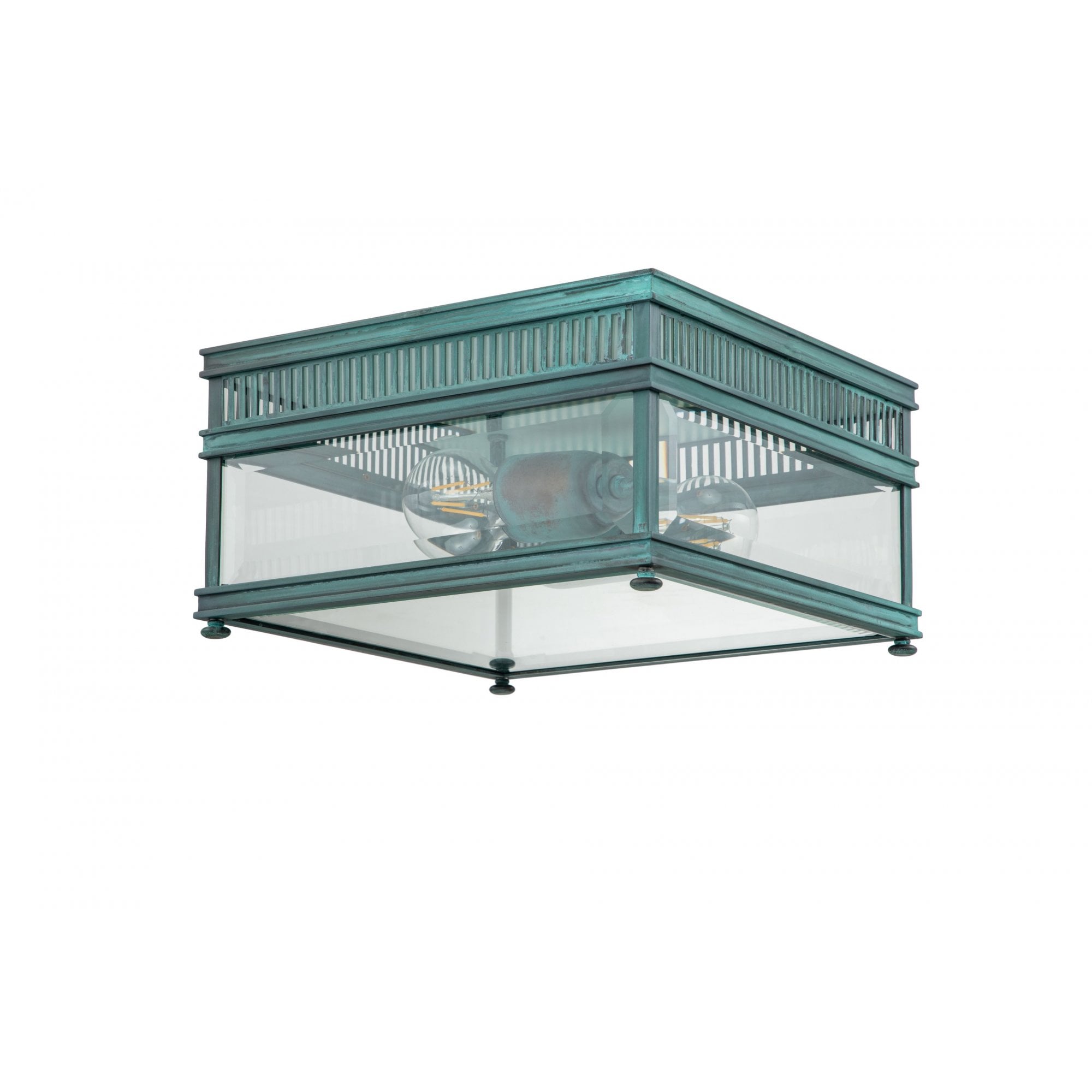 Elstead Holborn 2 Light Flush - Verdigris