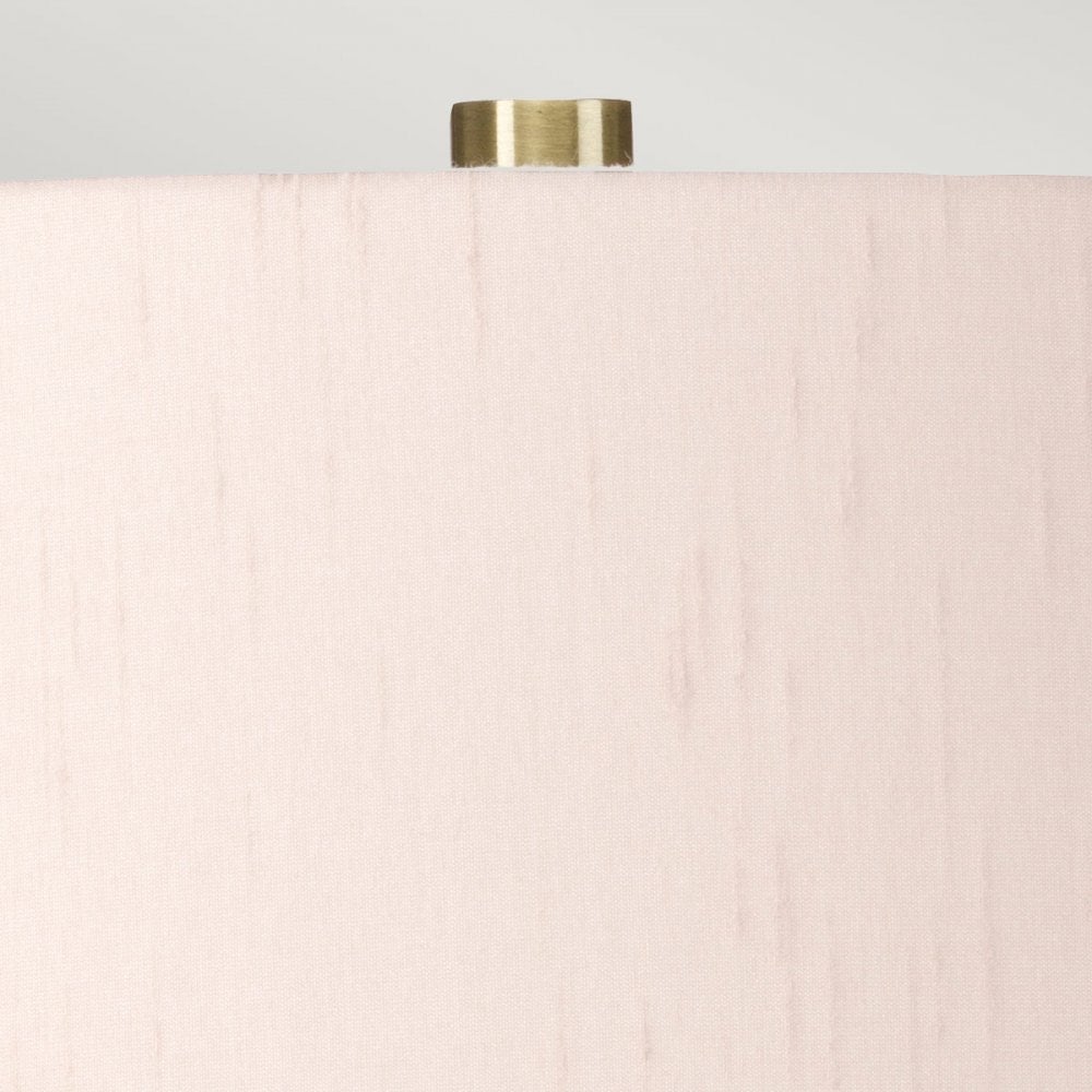 Elstead Isla 1 Light Table Lamp - White, Aged Brass & Pink