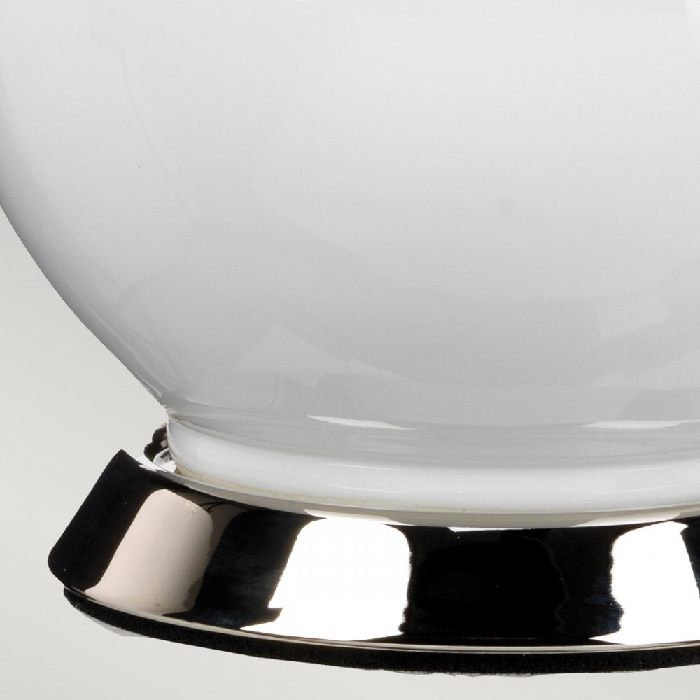 Elstead Isla 1 Light Table Lamp - White, Polished Nickel & Blue