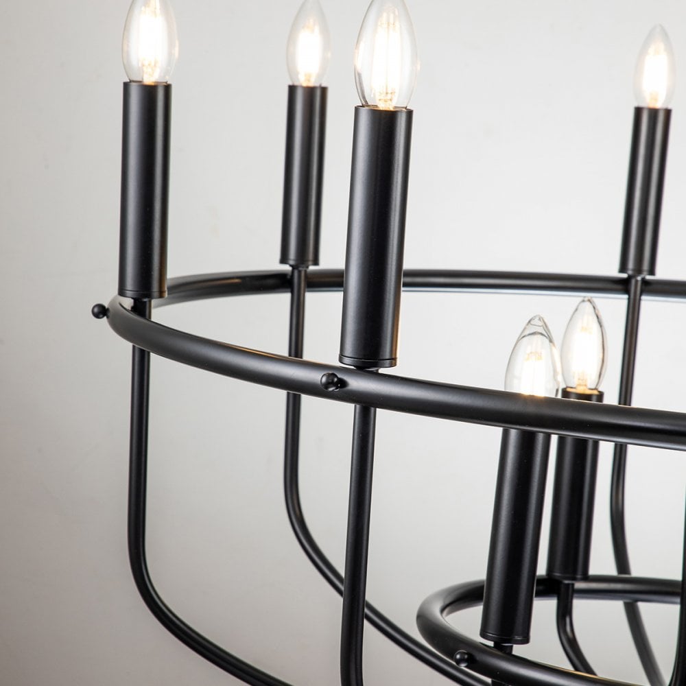 Kichler Capitol Hill 12 Light Chandelier - Black