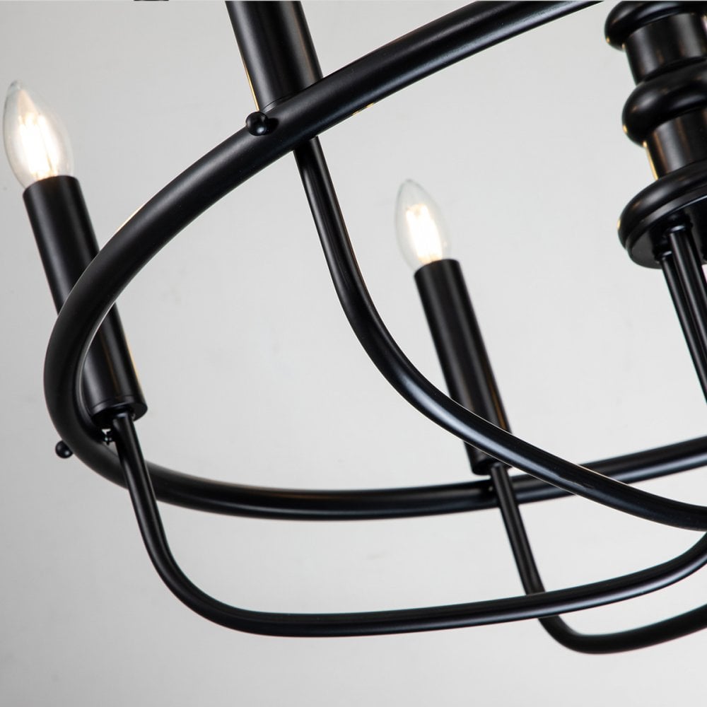 Kichler Capitol Hill 6 Light Chandelier - Black