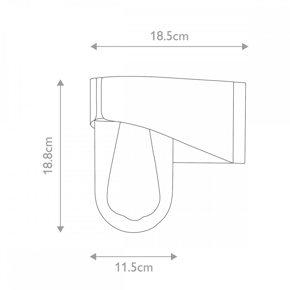 Elstead Porto 1 Light Wall Lantern - Grey