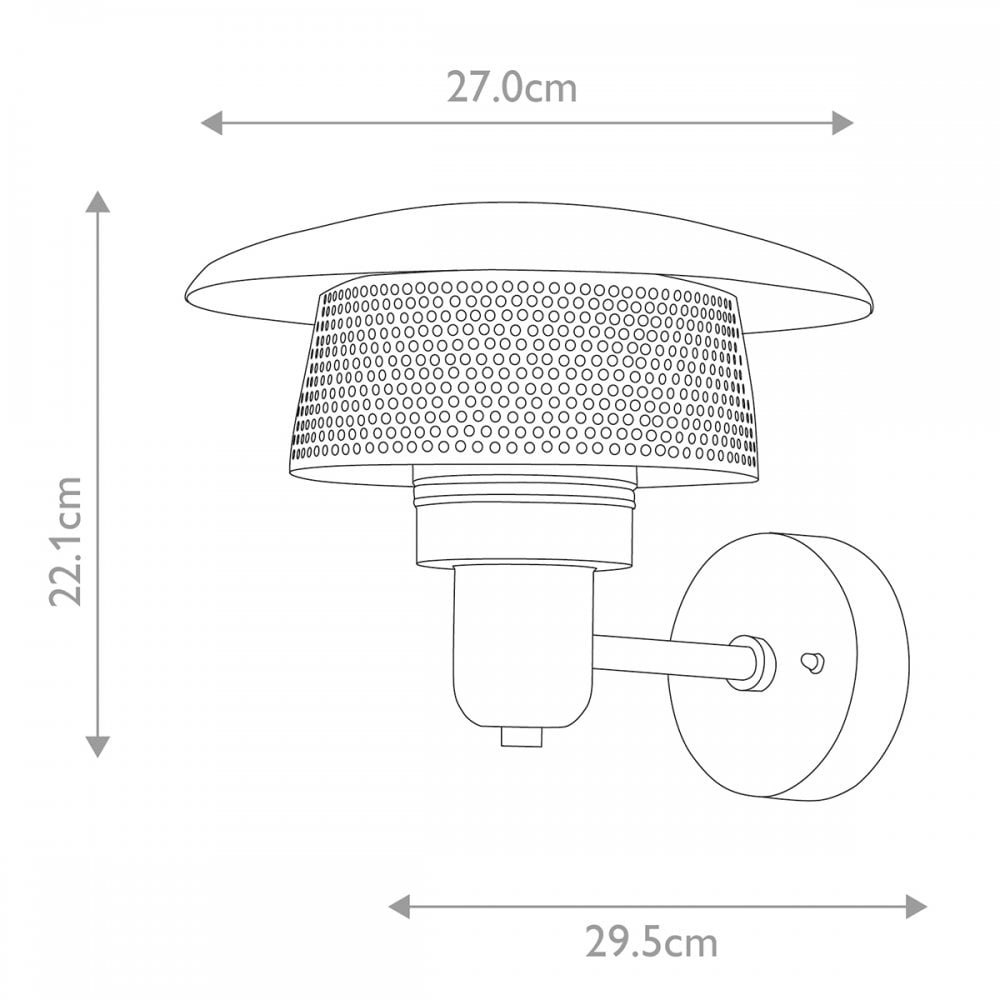Elstead Saturne 1 Light Wall Lantern - Grey