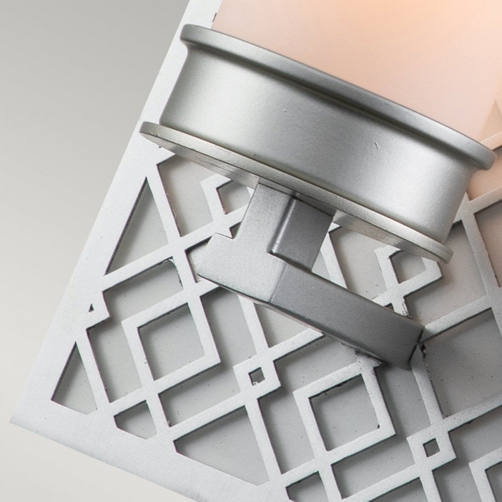 Elstead Ziggy 1 Light Wall Light - Lacquered Silver