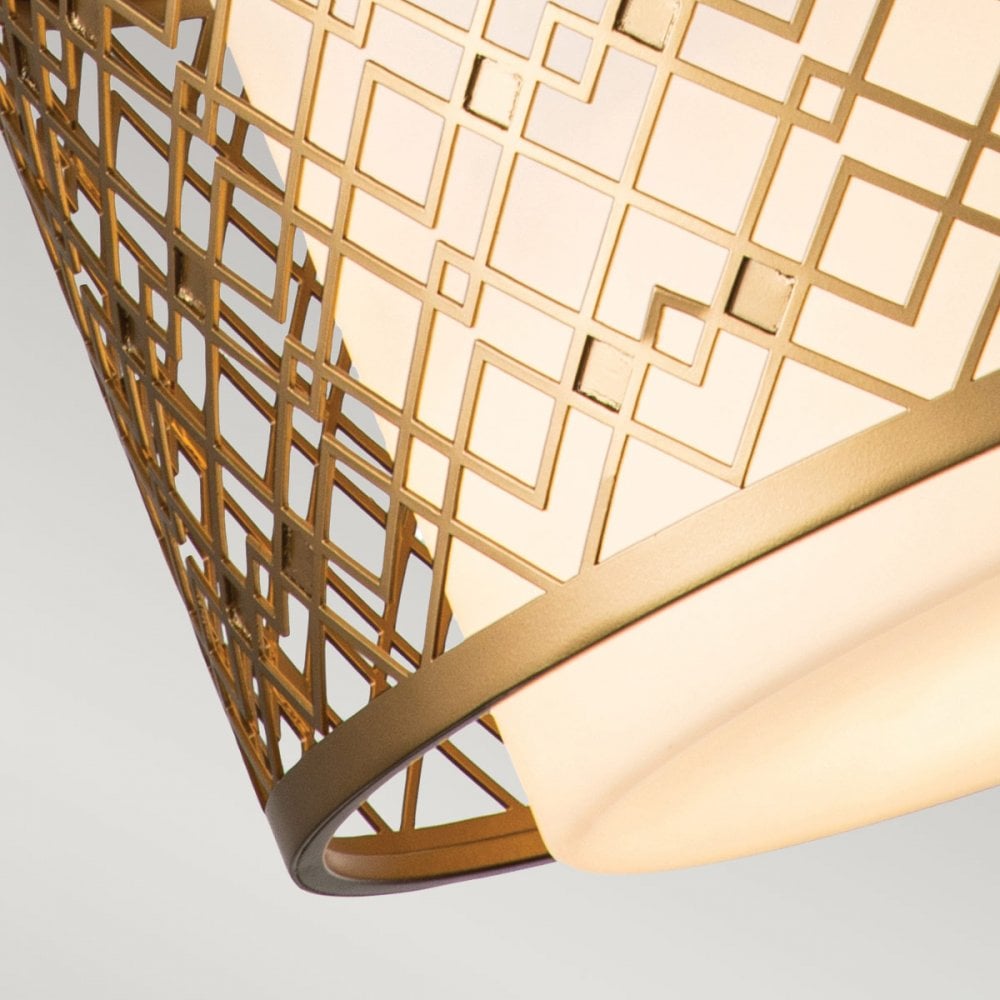 Elstead Ziggy 2 Light Medium Pendant - Lacquered Gold