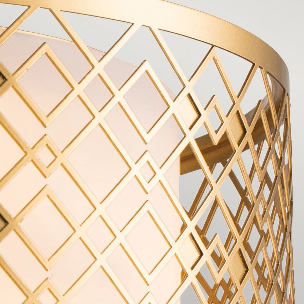 Elstead Ziggy 2 Light Medium Flush - Lacquered Gold