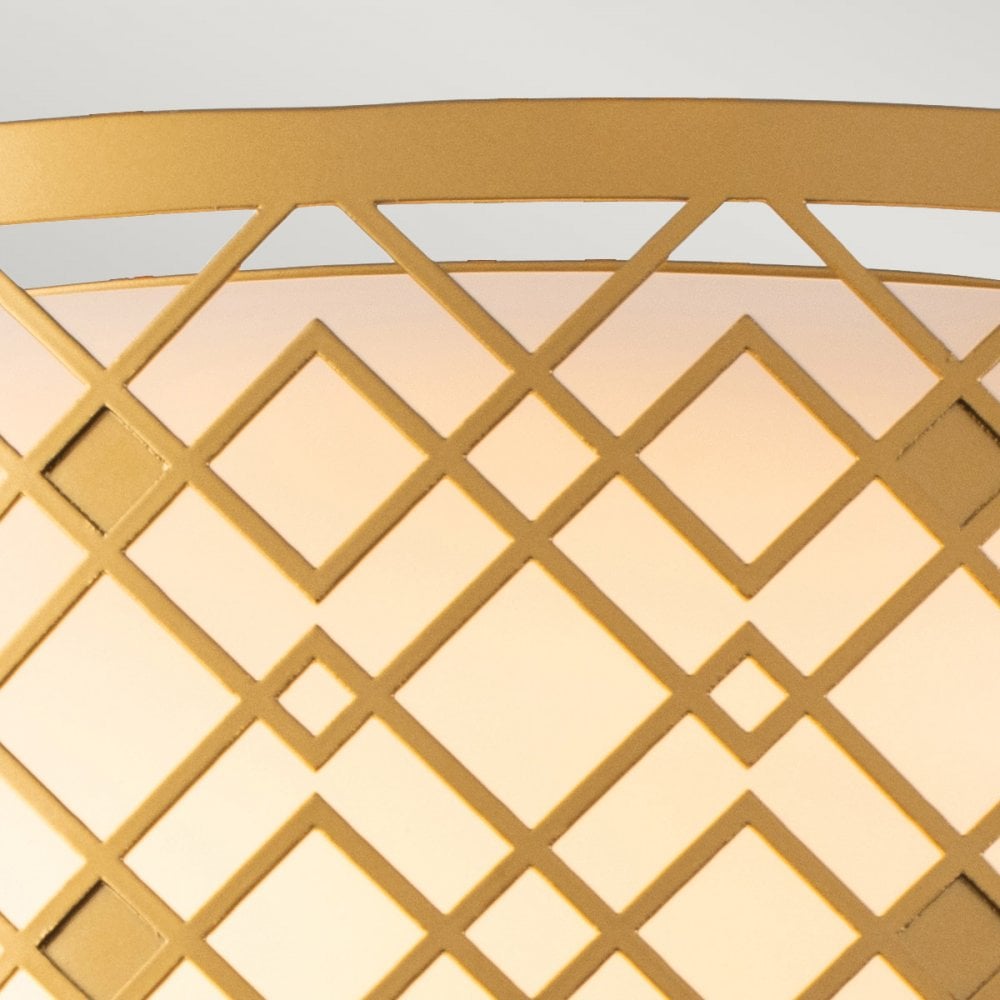 Elstead Ziggy 2 Light Medium Flush - Lacquered Gold