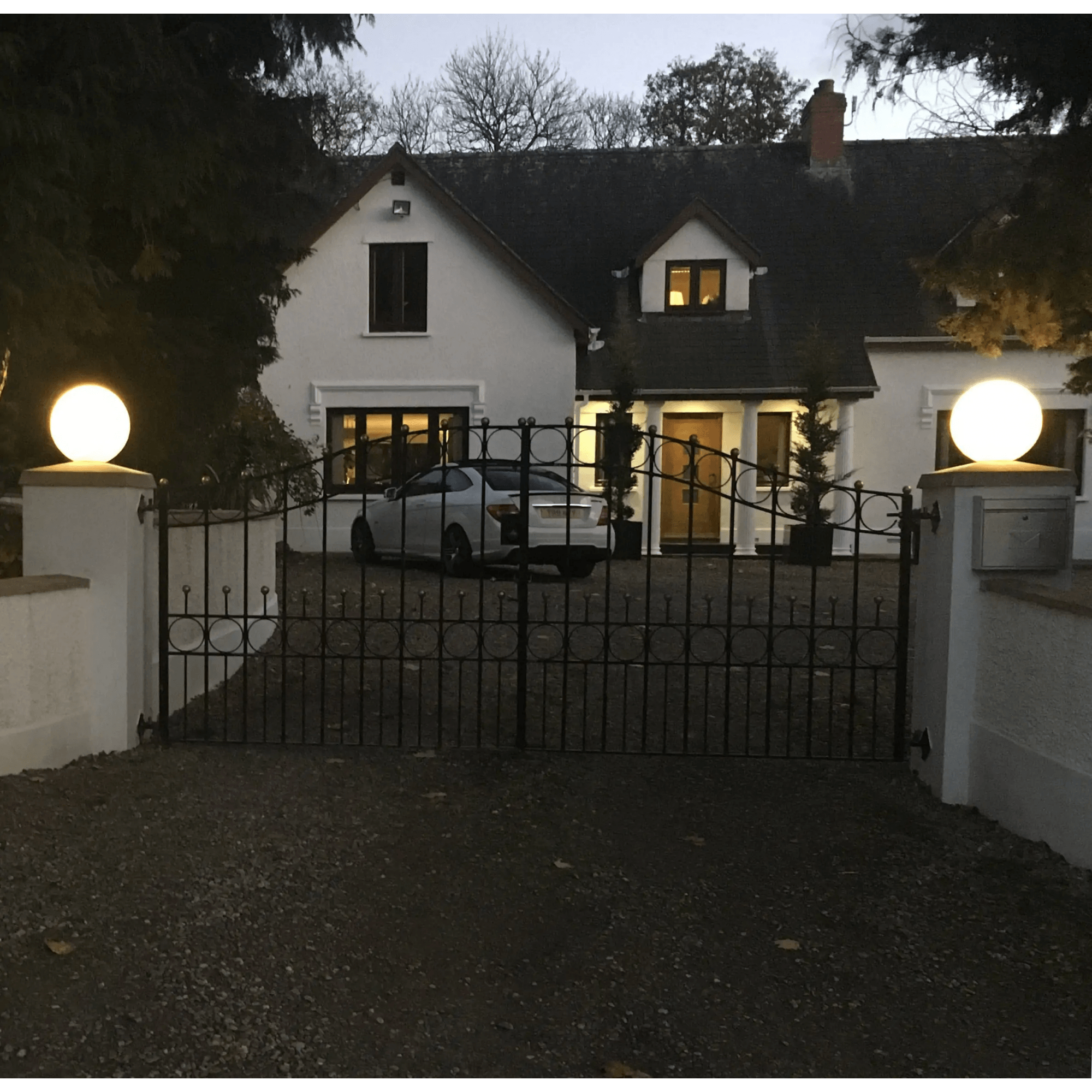 Stone Globe Spherical Garden Light - Portland Stone - Plug & Play