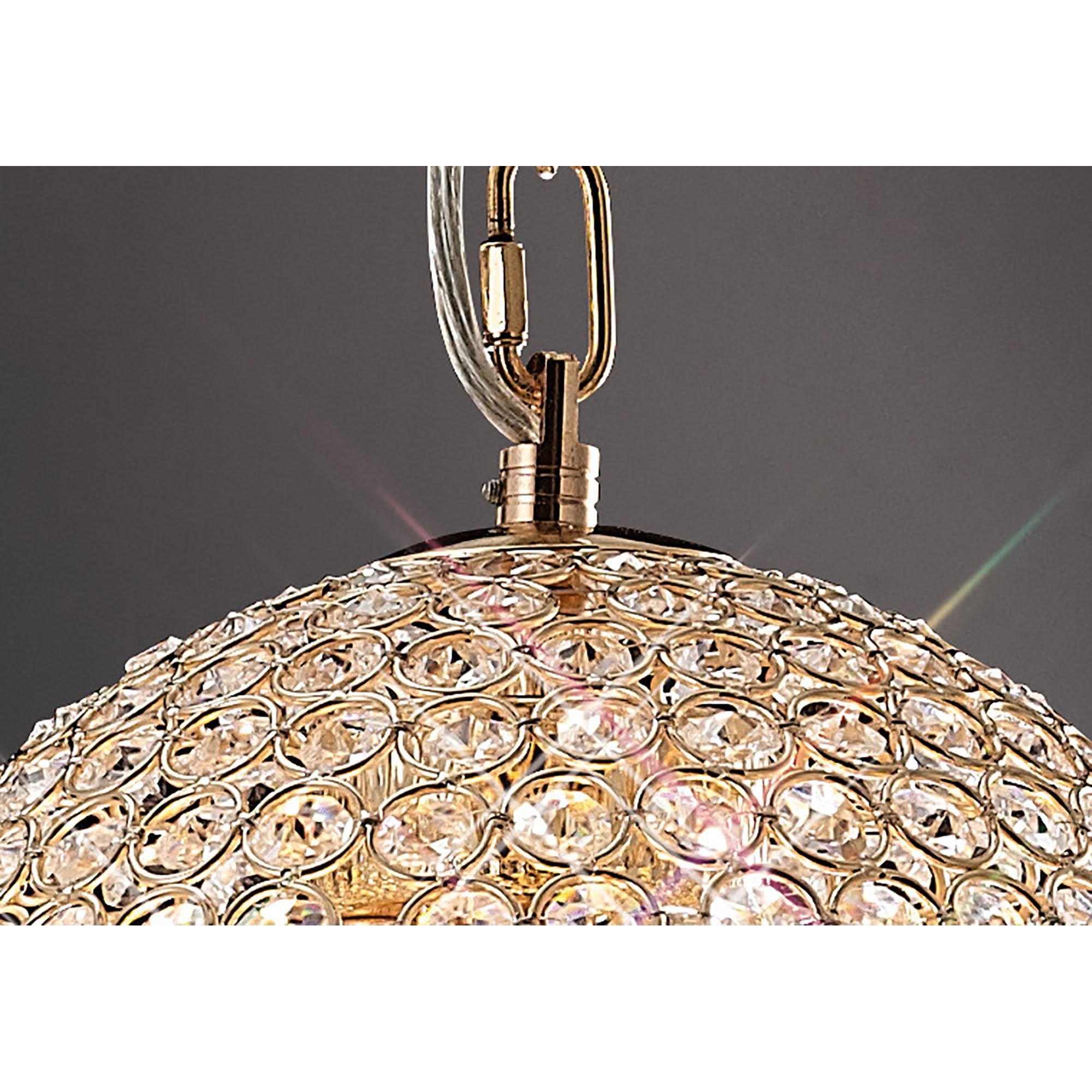 Diyas Ava 5 Light Pendant - French Gold & Crystal