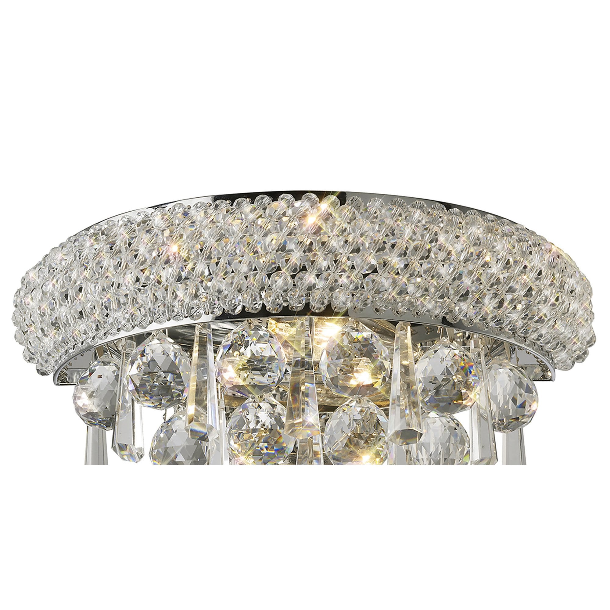 Diyas Alexandra Small 1 Light Wall Light - Polished Chrome & Crystal
