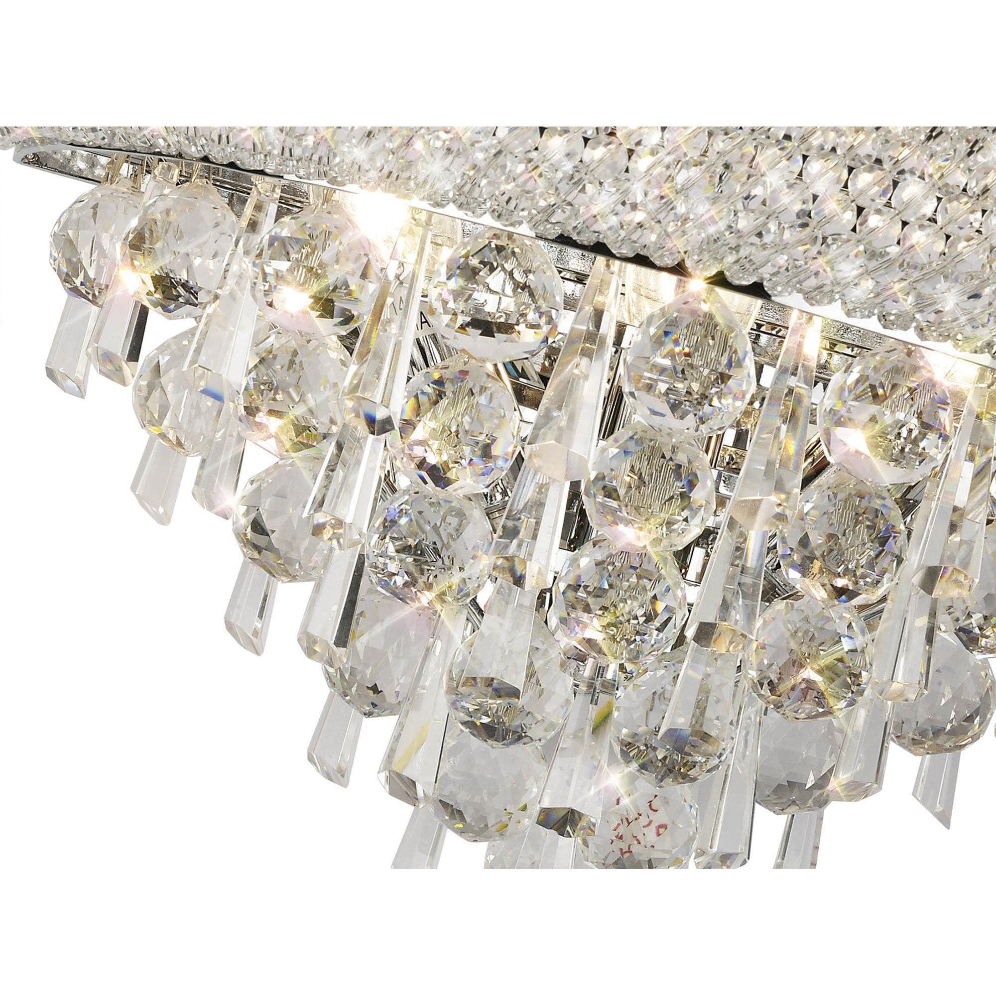 Diyas Alexandra Medium 3 Light Wall Light - Polished Chrome & Crystal