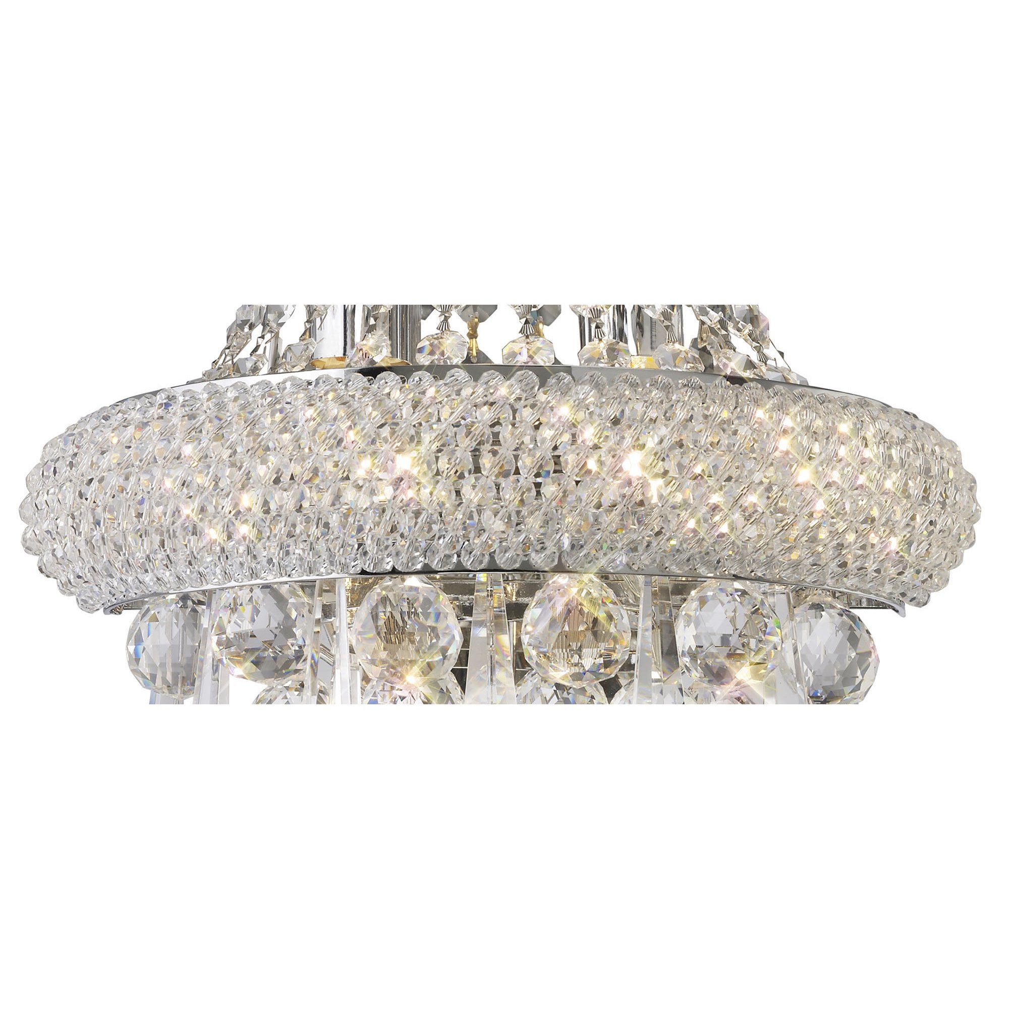Diyas Alexandra Large 3 Light Wall Light - Polished Chrome & Crystal