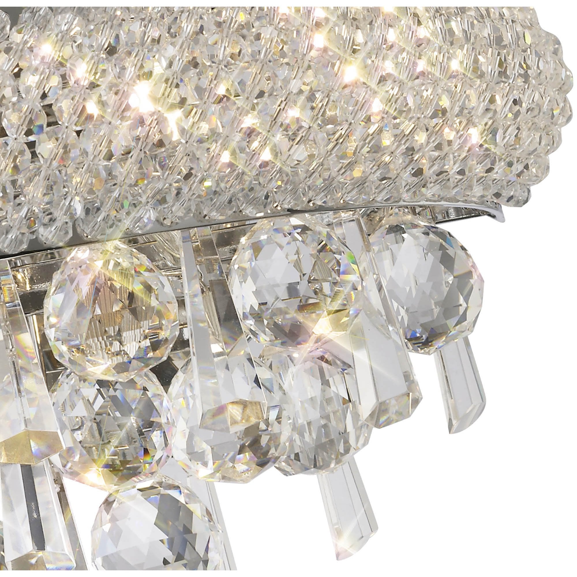 Diyas Alexandra Large 3 Light Wall Light - Polished Chrome & Crystal
