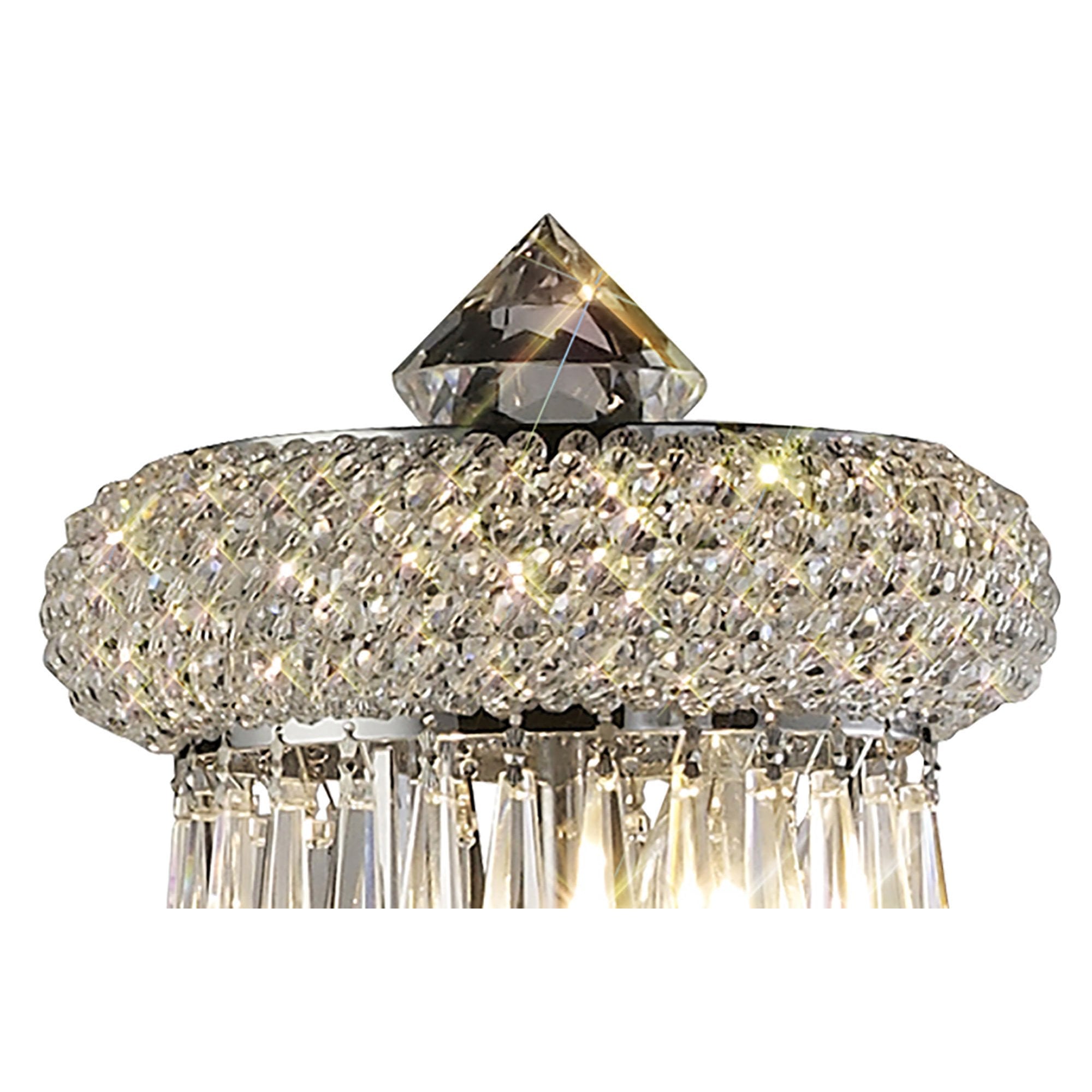 Diyas Alexandra 8 Light Floor Lamp - Polished Chrome & Crystal