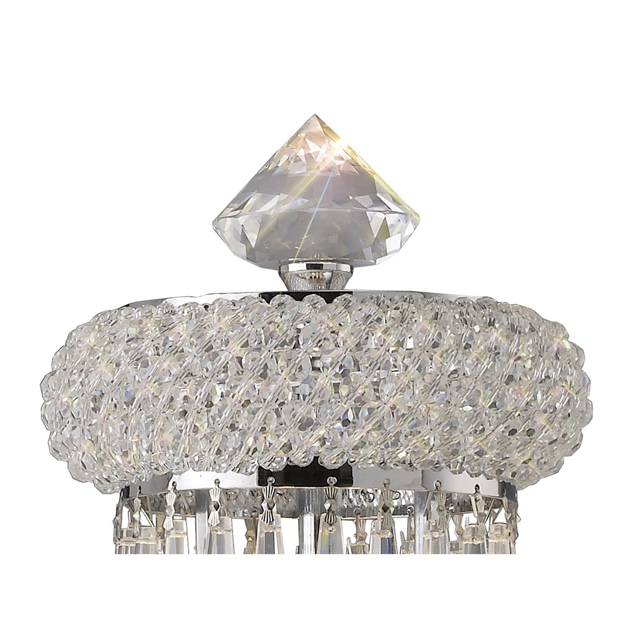 Diyas Alexandra 5 Light Table Lamp - Polished Chrome & Crystal