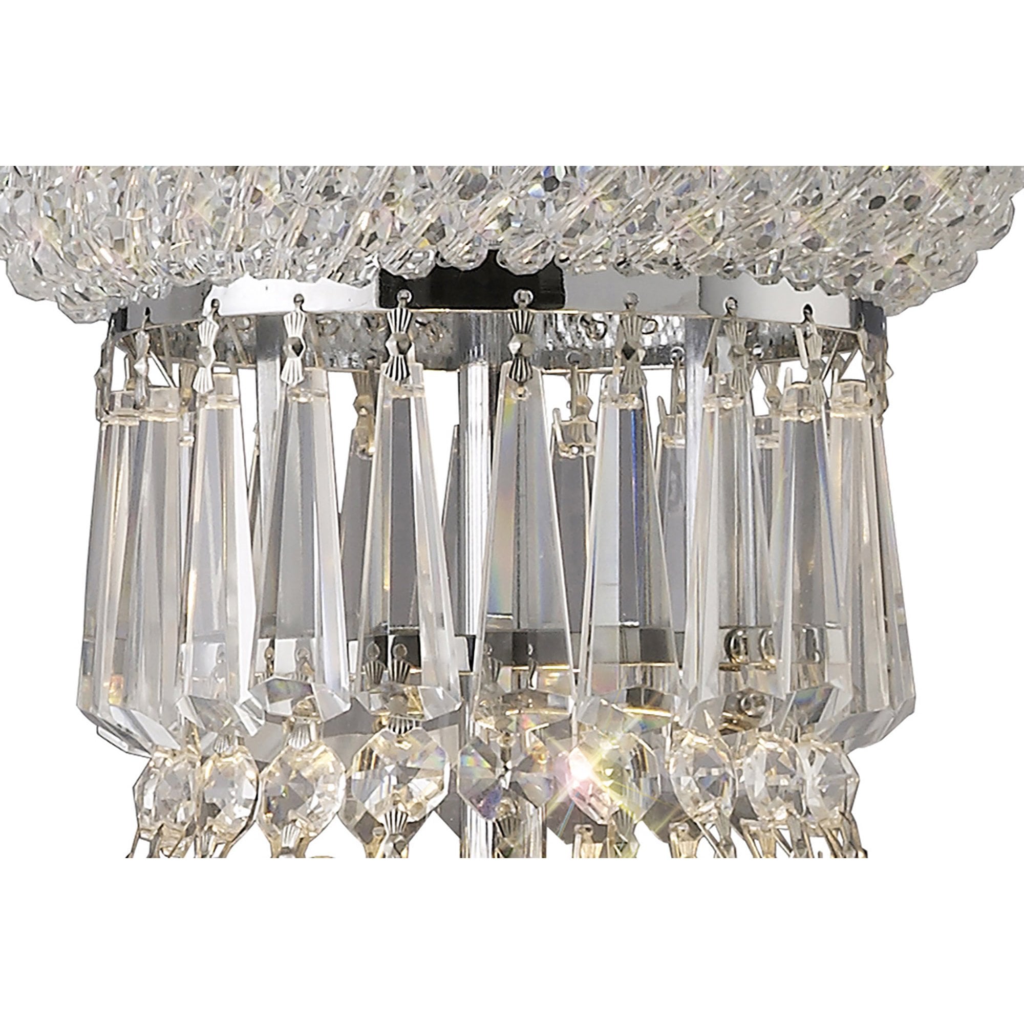 Diyas Alexandra 5 Light Table Lamp - Polished Chrome & Crystal