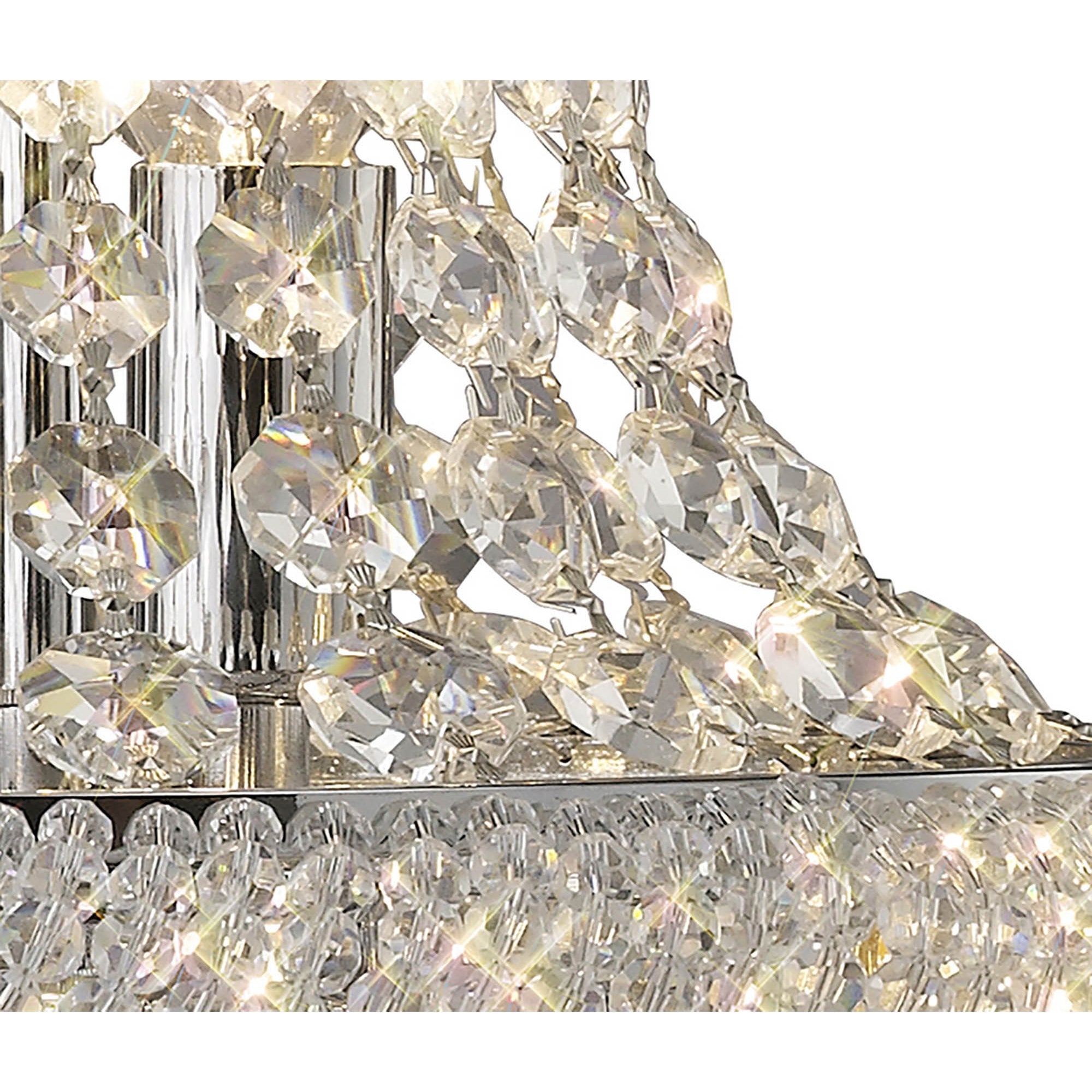 Diyas Alexandra 5 Light Table Lamp - Polished Chrome & Crystal