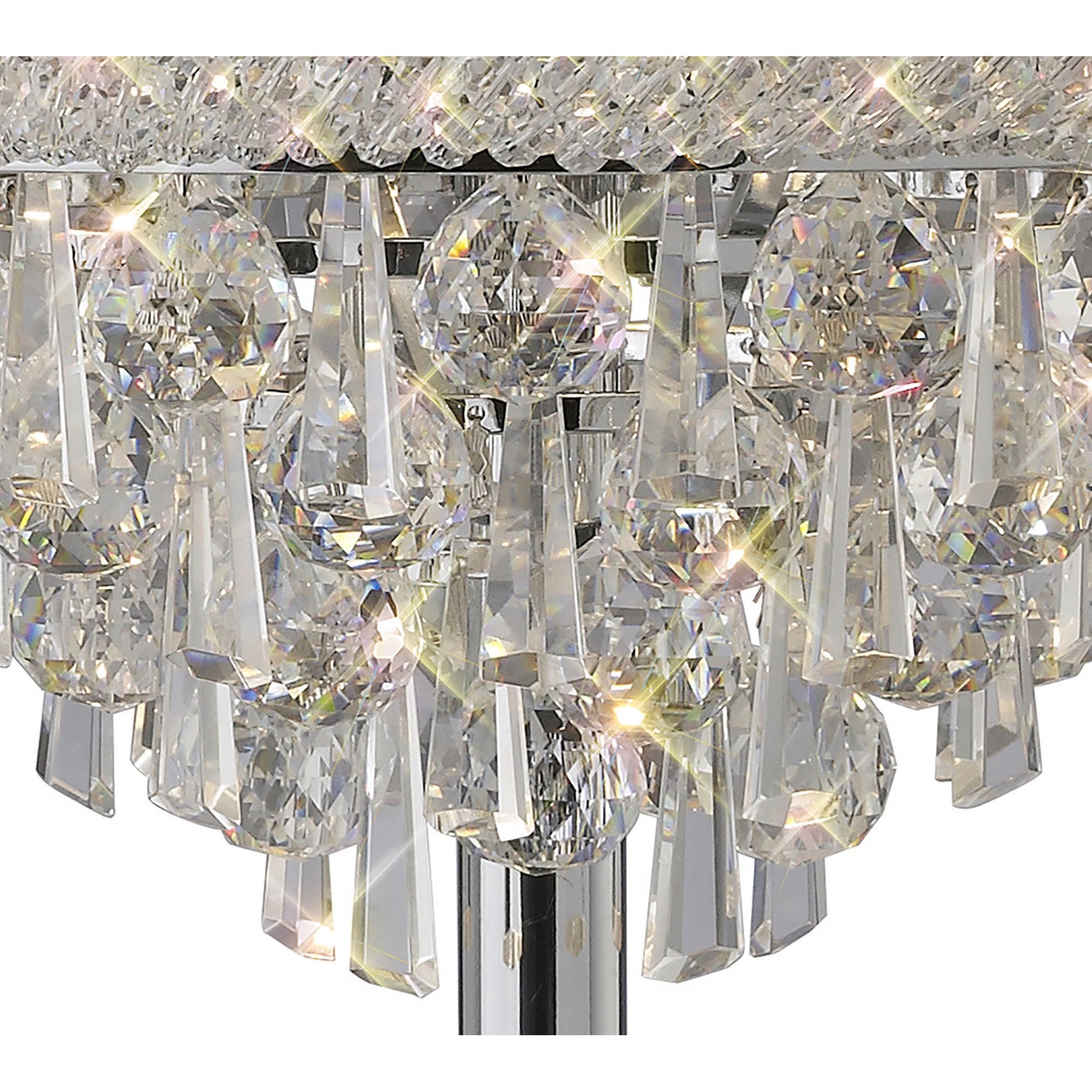 Diyas Alexandra 5 Light Table Lamp - Polished Chrome & Crystal