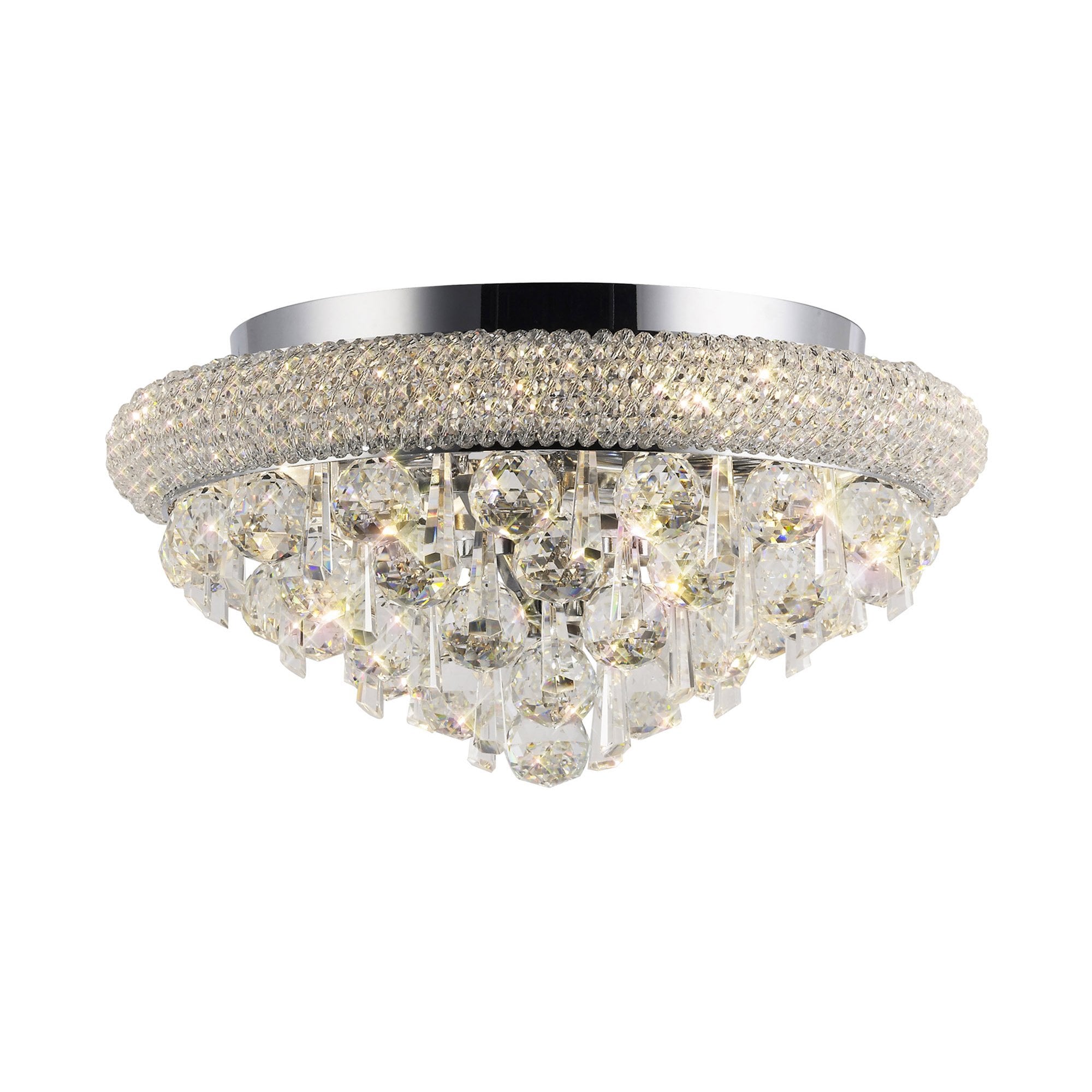 Diyas Alexandra 6 Light Ceiling Light - Polished Chrome & Crystal