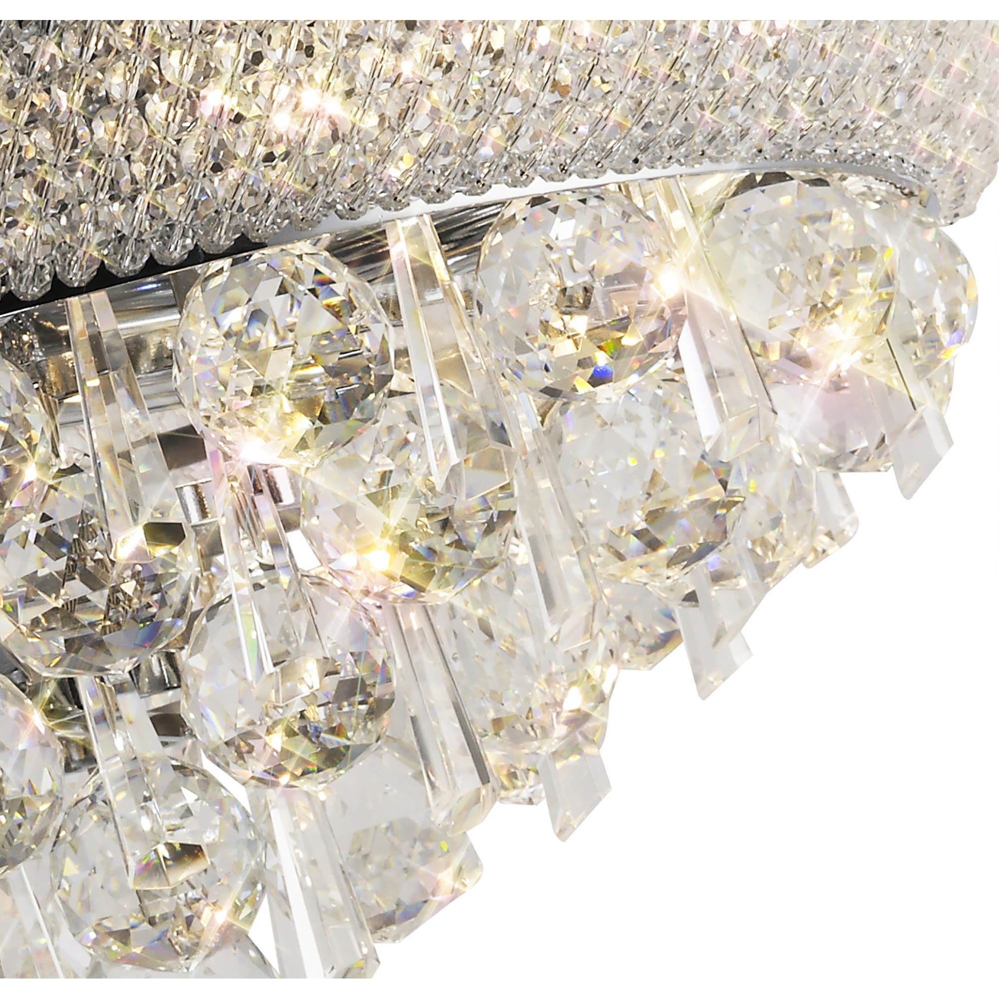 Diyas Alexandra 6 Light Ceiling Light - Polished Chrome & Crystal