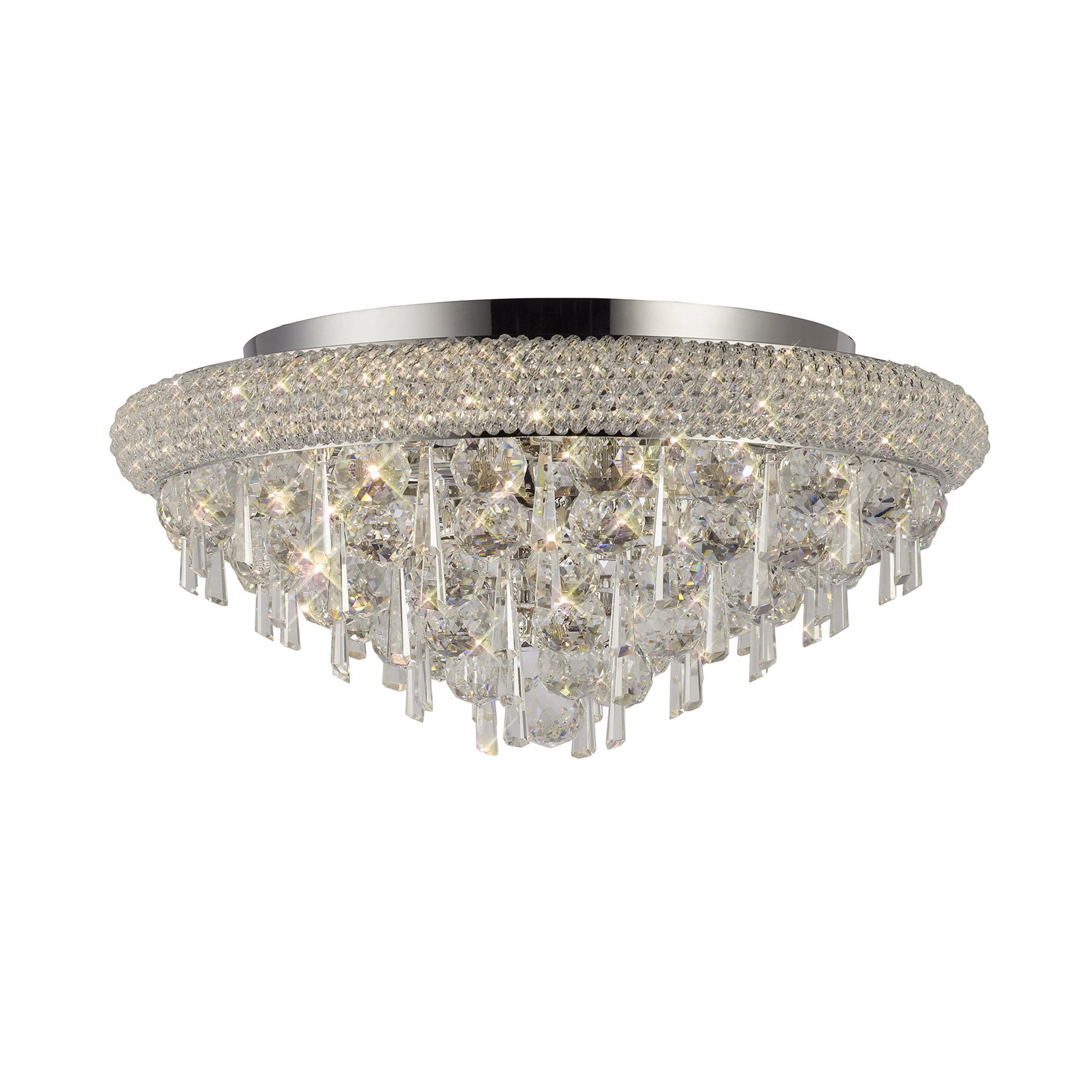 Diyas Alexandra 7 Light Ceiling Light - Polished Chrome & Crystal