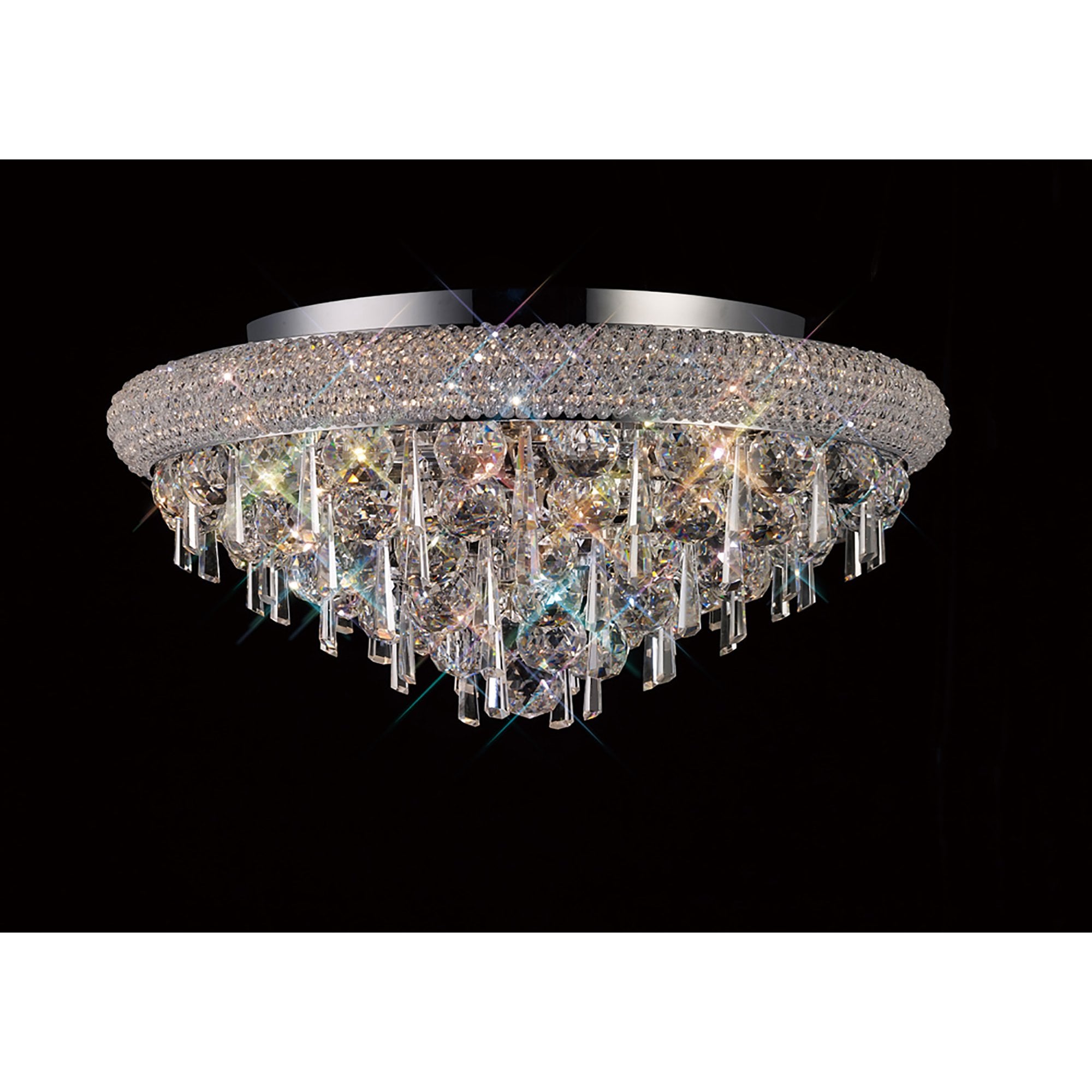 Diyas Alexandra 7 Light Ceiling Light - Polished Chrome & Crystal