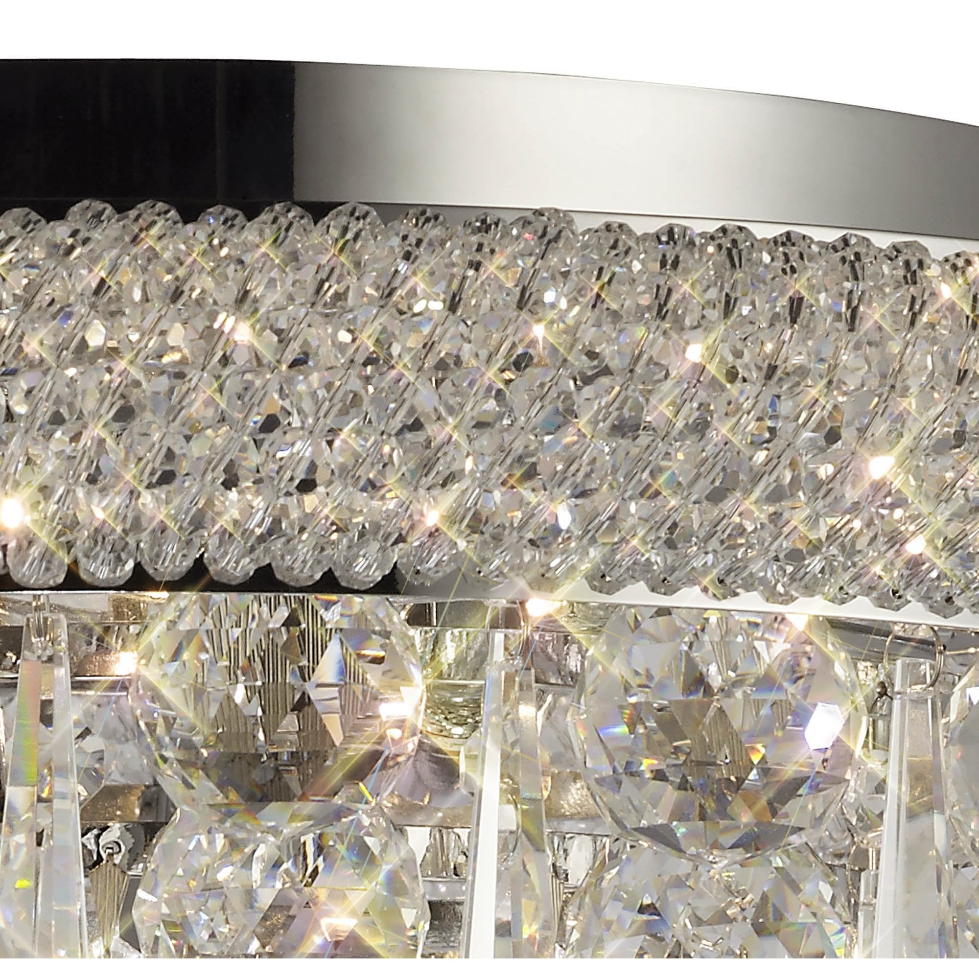 Diyas Alexandra 7 Light Ceiling Light - Polished Chrome & Crystal