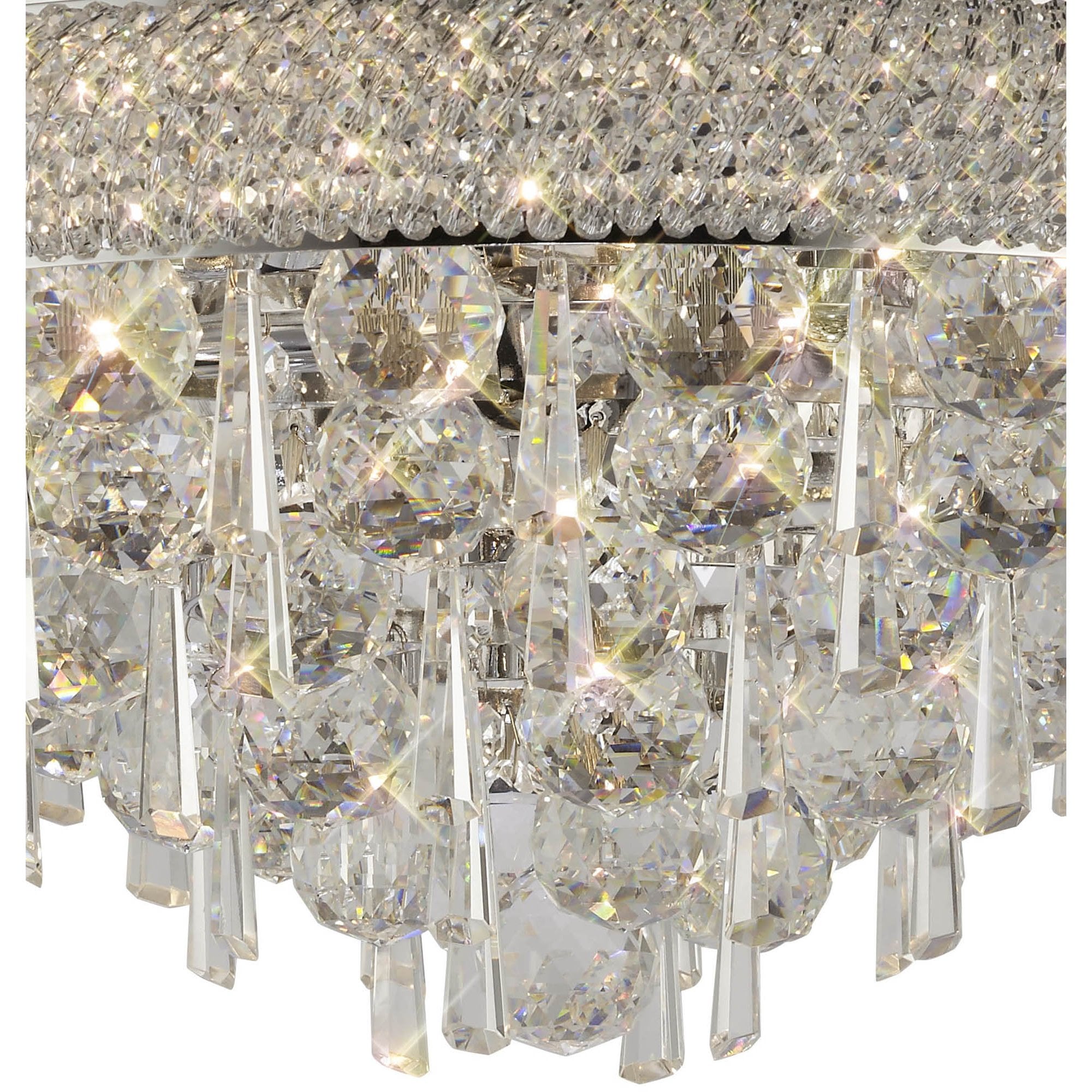 Diyas Alexandra 7 Light Ceiling Light - Polished Chrome & Crystal