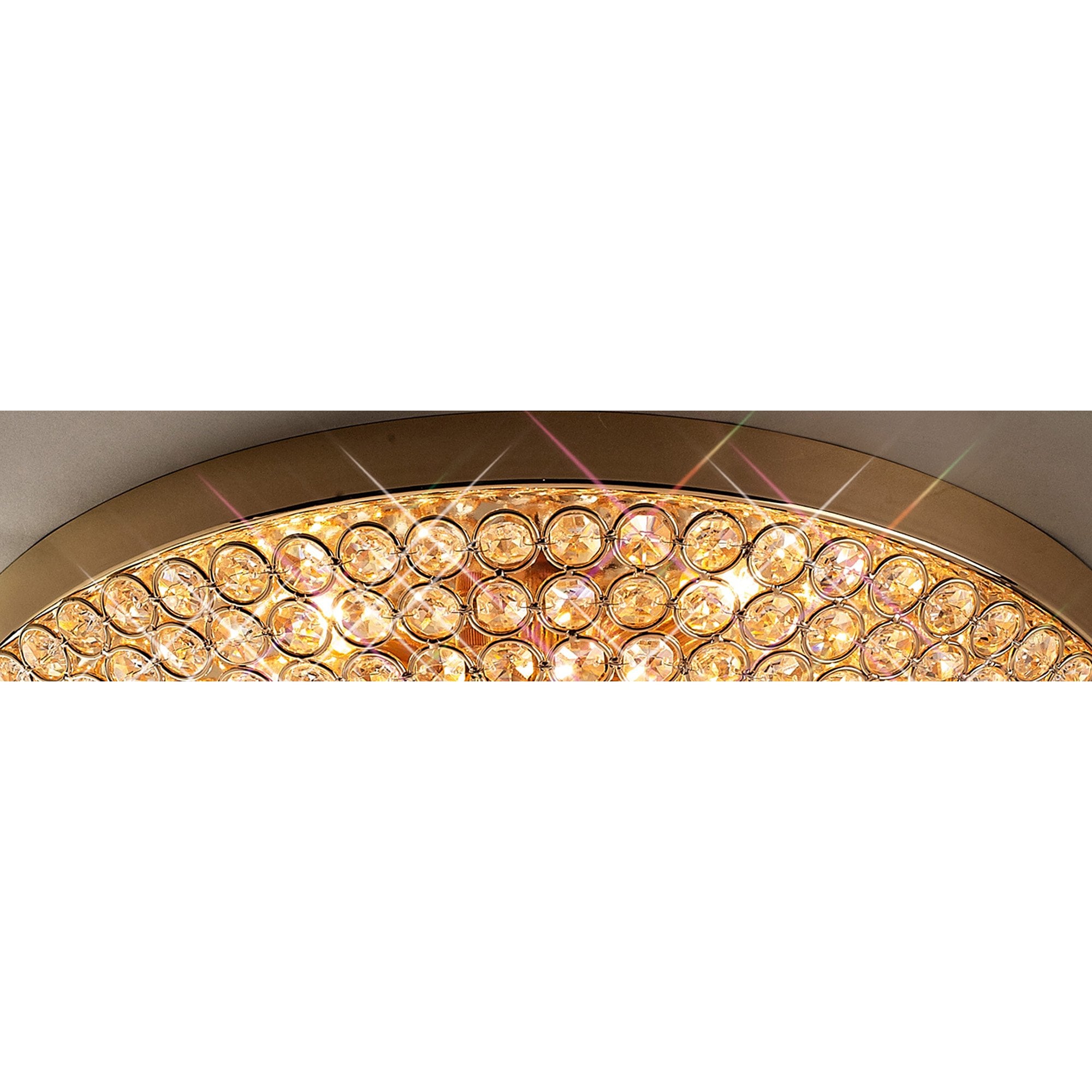 Diyas Ava 4 Light Ceiling Light - French Gold & Crystal