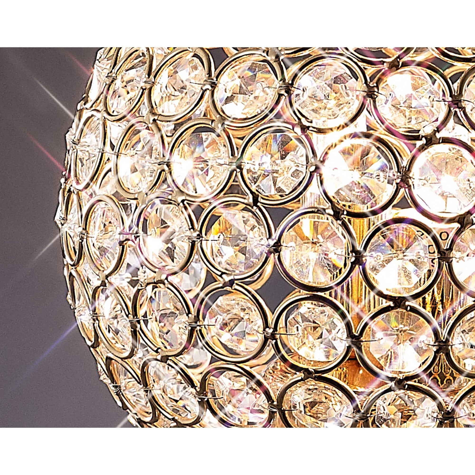 Diyas Ava 2 Light Table Lamp - French Gold & Crystal