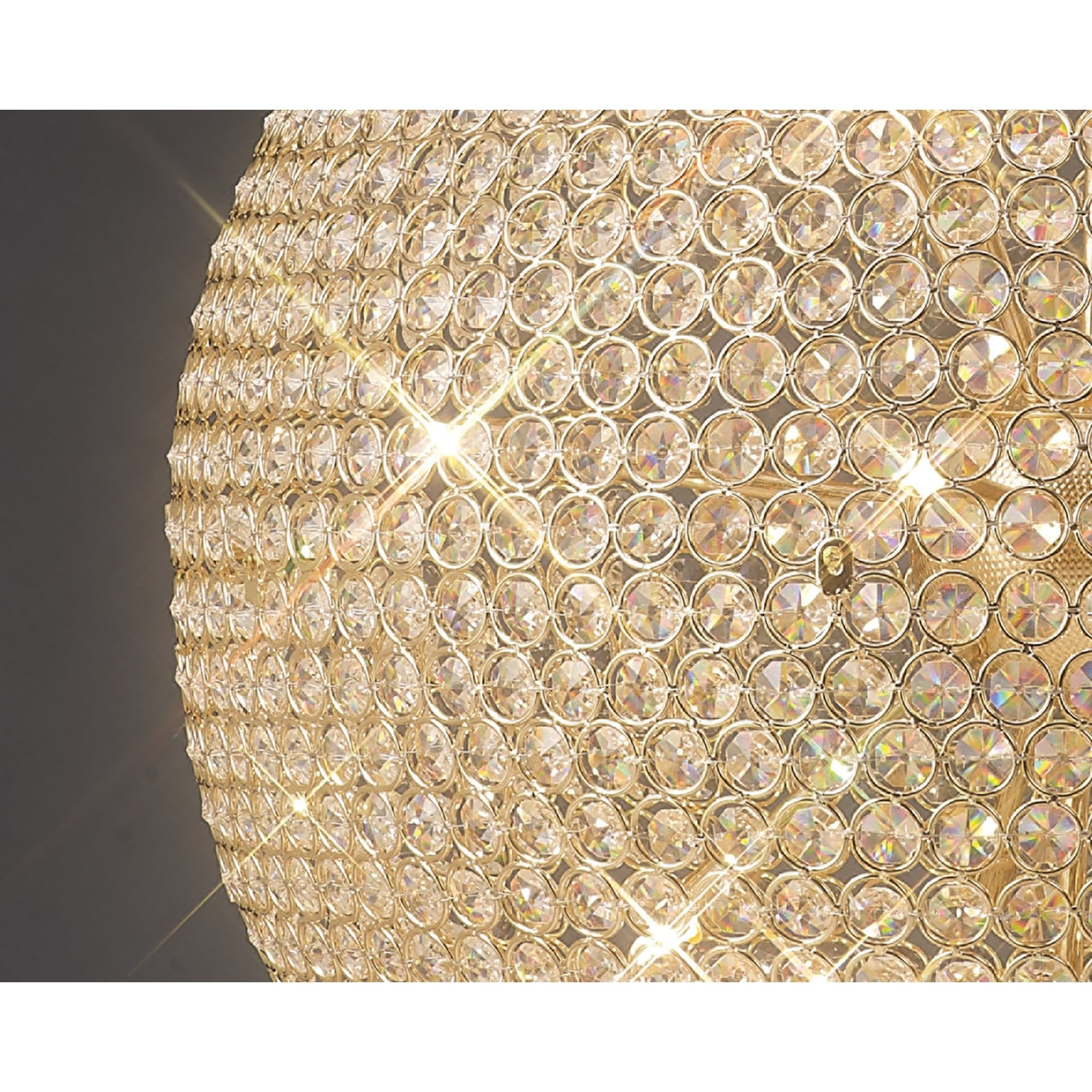 Diyas Ava 12 Light Pendant - French Gold & Crystal