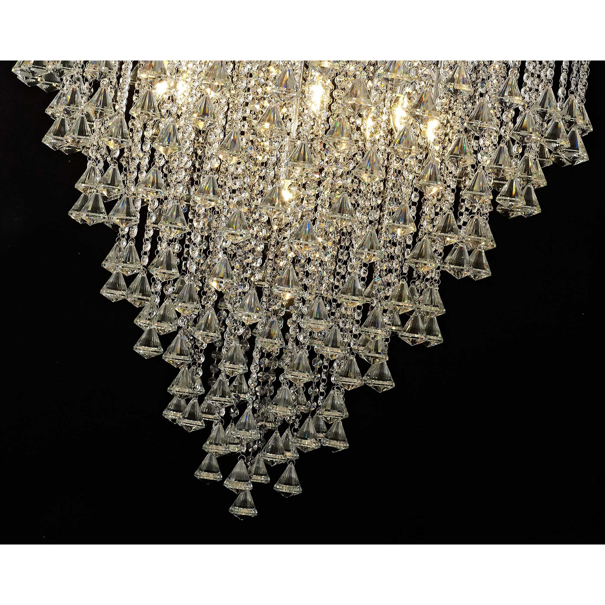 Diyas Inina 9 Light Pendant - Polished Chrome & Crystal