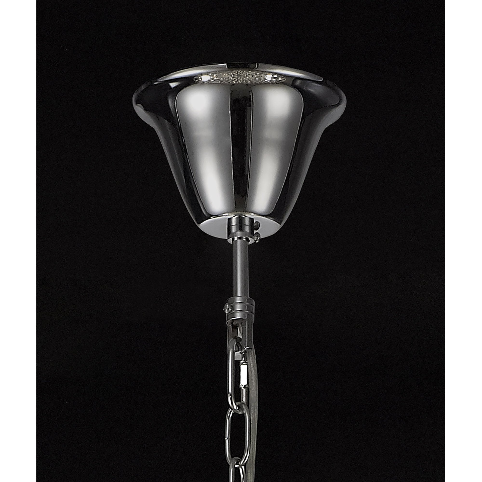 Diyas Inina Tall 9 Light Pendant - Polished Chrome & Crystal