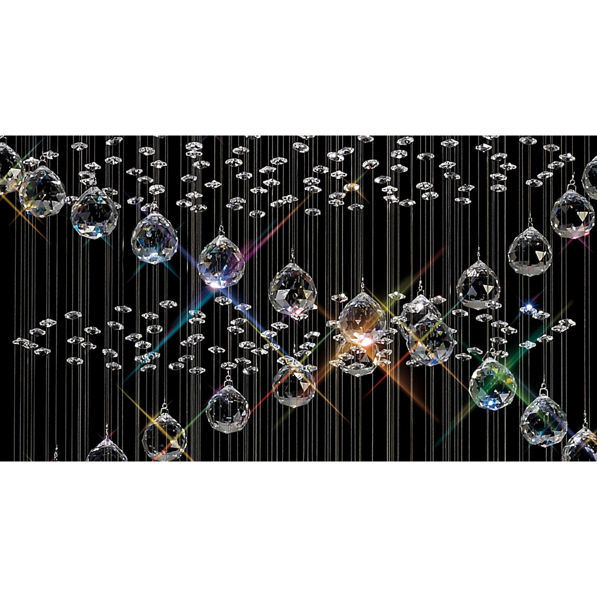 Diyas Colorado 10 Light Corkscrew Pendant - Polished Chrome & Crystal