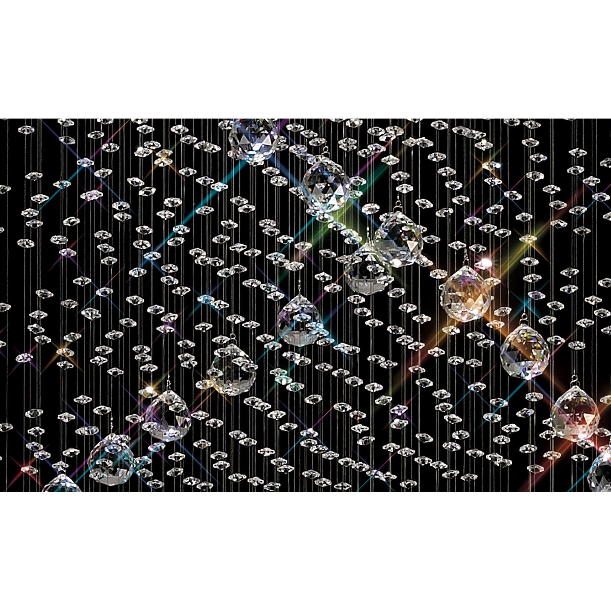 Diyas Colorado Tall 9 Light Corkscrew Pendant - Polished Chrome & Crystal