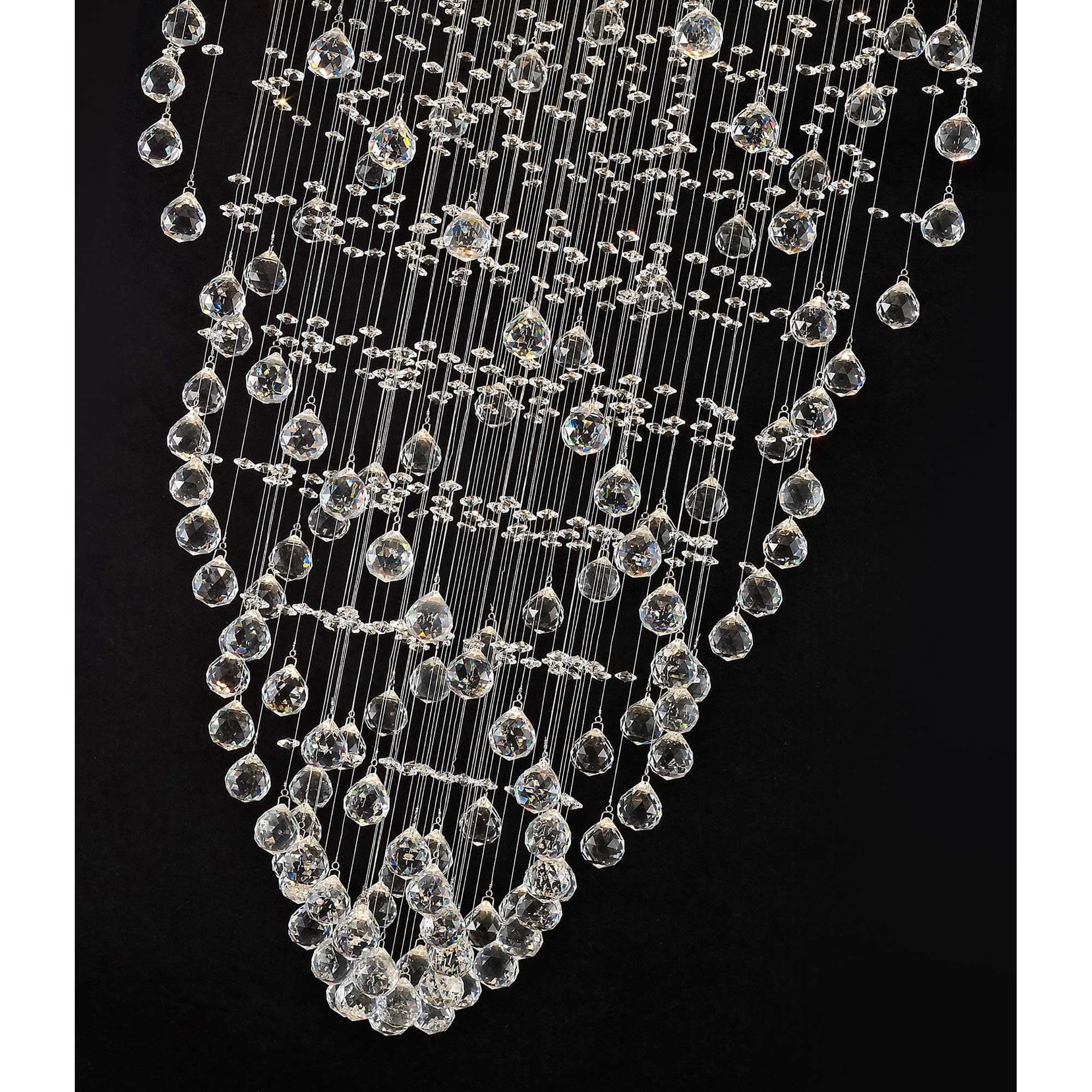 Diyas Colorado 9 Light Cone Pendant - Polished Chrome & Crystal